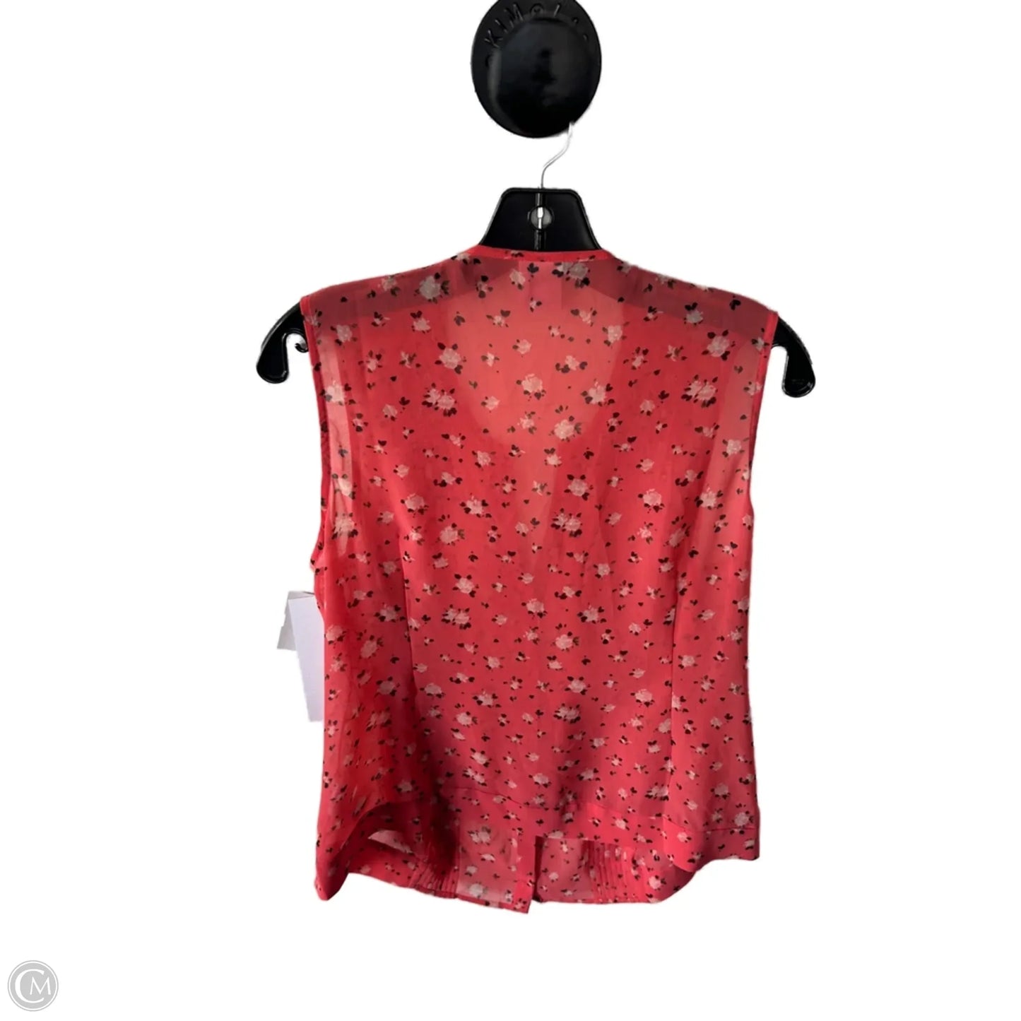 Top Sleeveless By Cabi In Black & Pink, Size: M