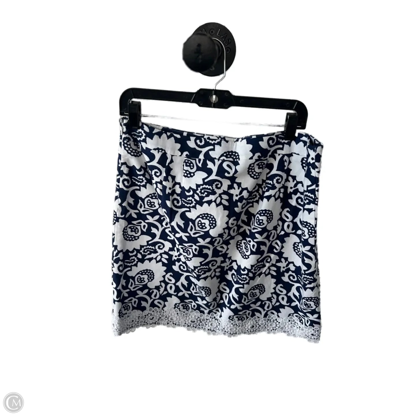 Skirt Mini & Short By Talbots In Blue & White, Size: 12p