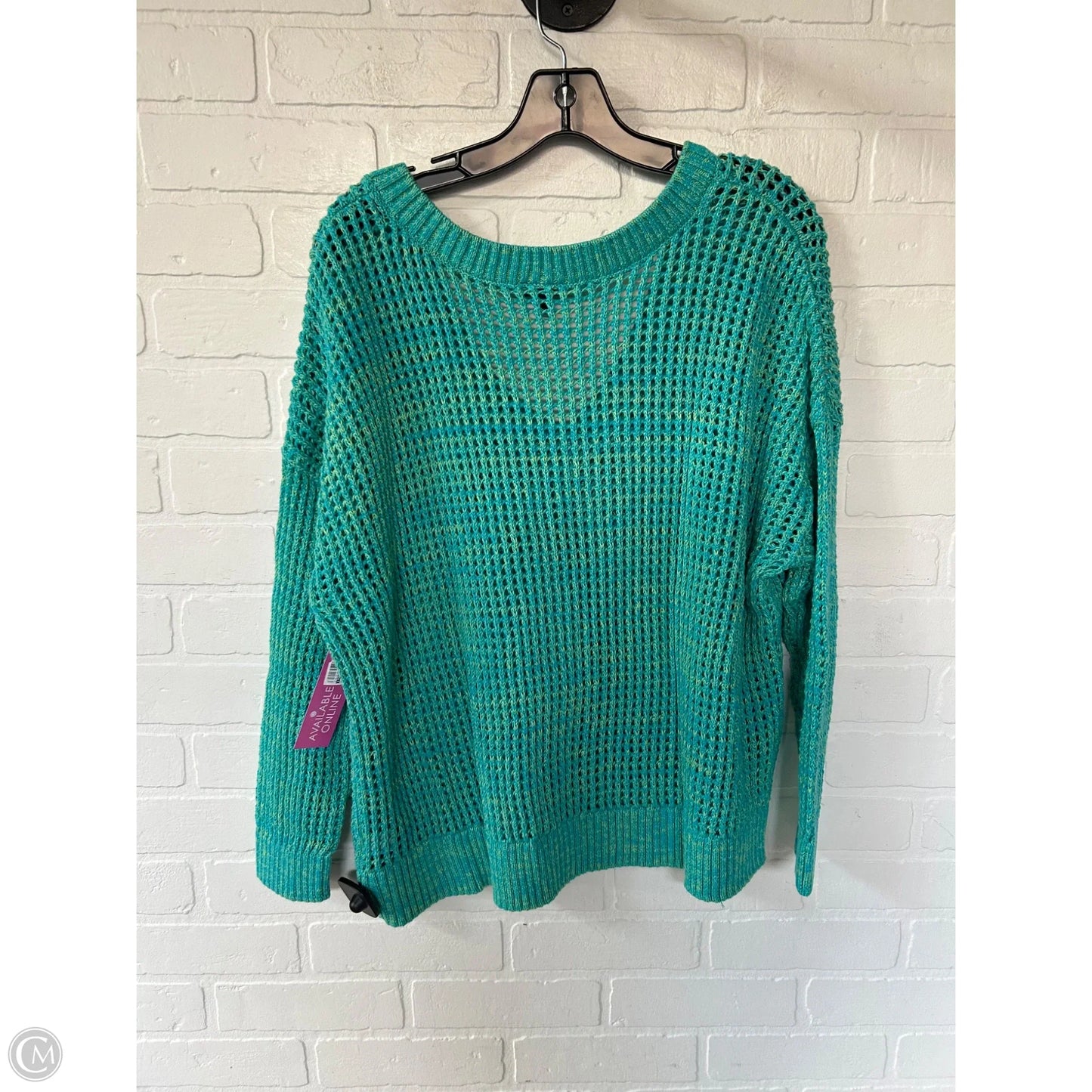 Sweater By Torrid In Blue & Green, Size: L