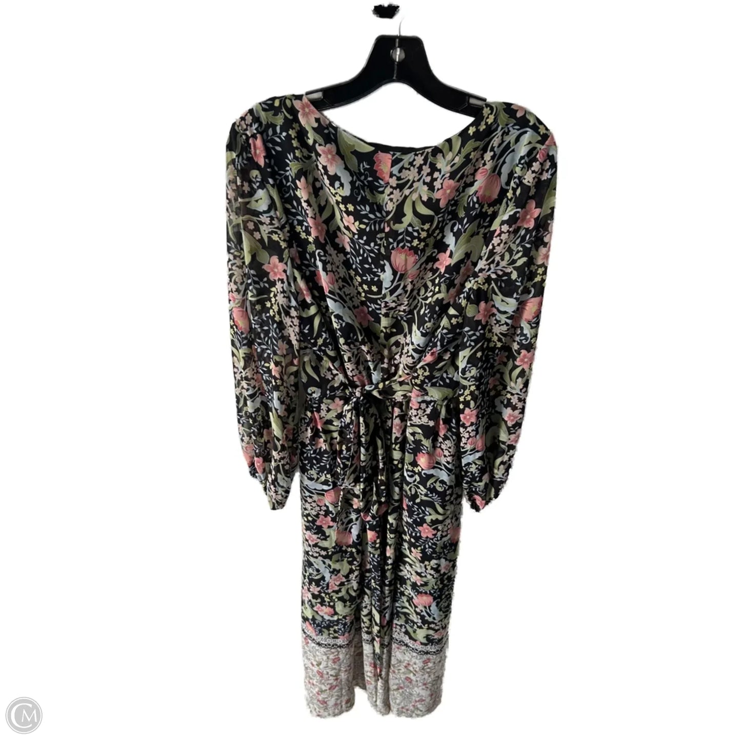 Dress Casual Maxi By Inc In Black & Green, Size: Xl