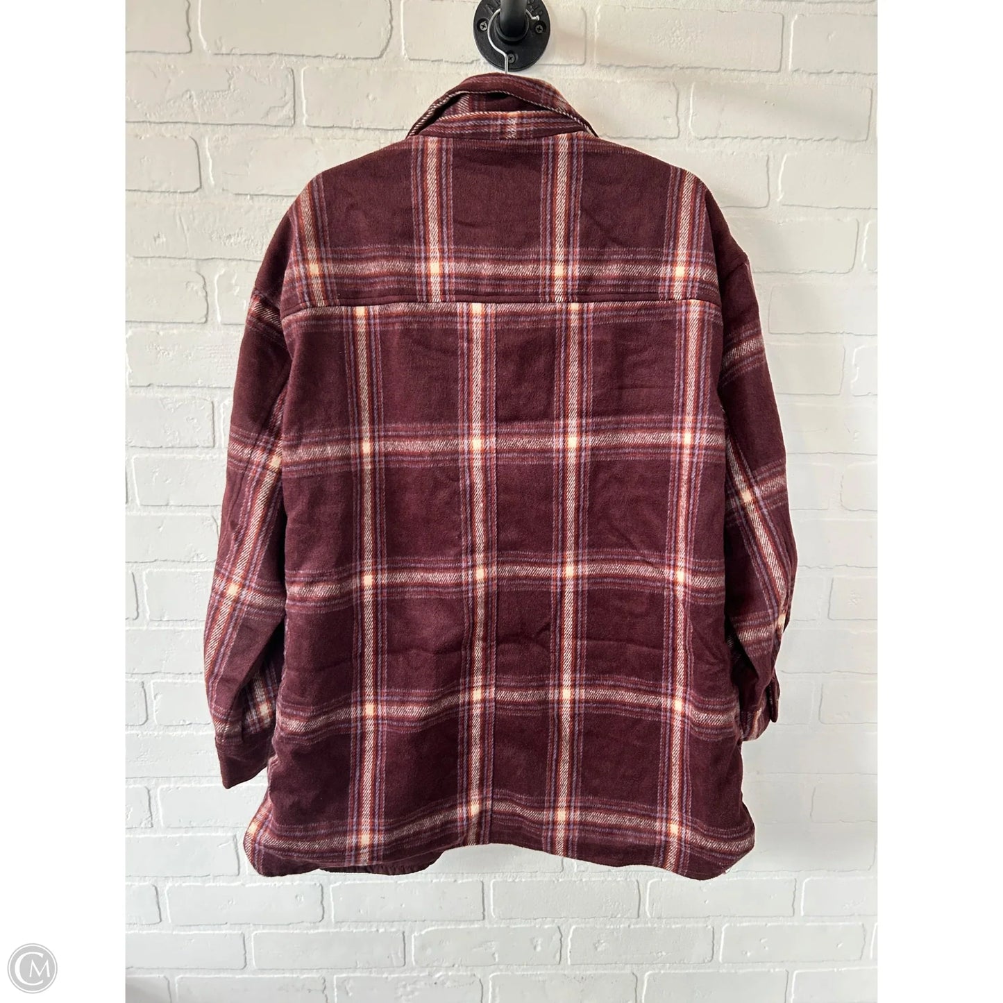 Jacket Shirt By Forever 21 In Red, Size: L