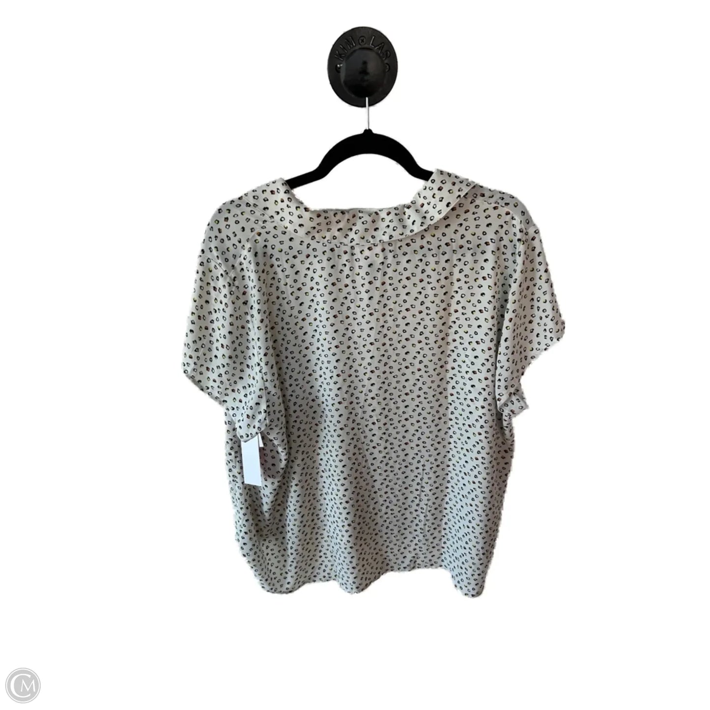 Top Short Sleeve By Cabi In Black & Cream, Size: Xxl