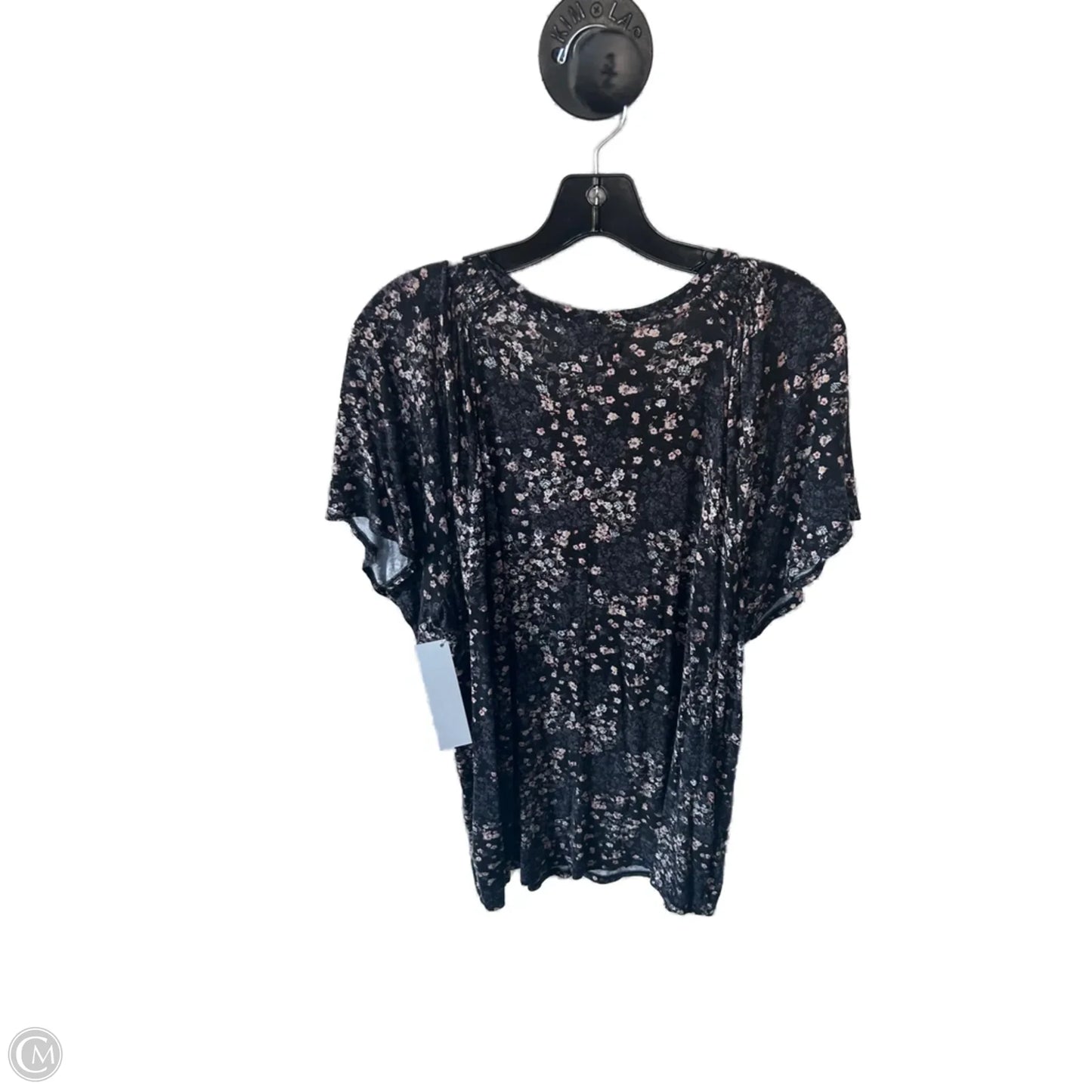 Top Short Sleeve By Maurices In Black & Grey, Size: 0x