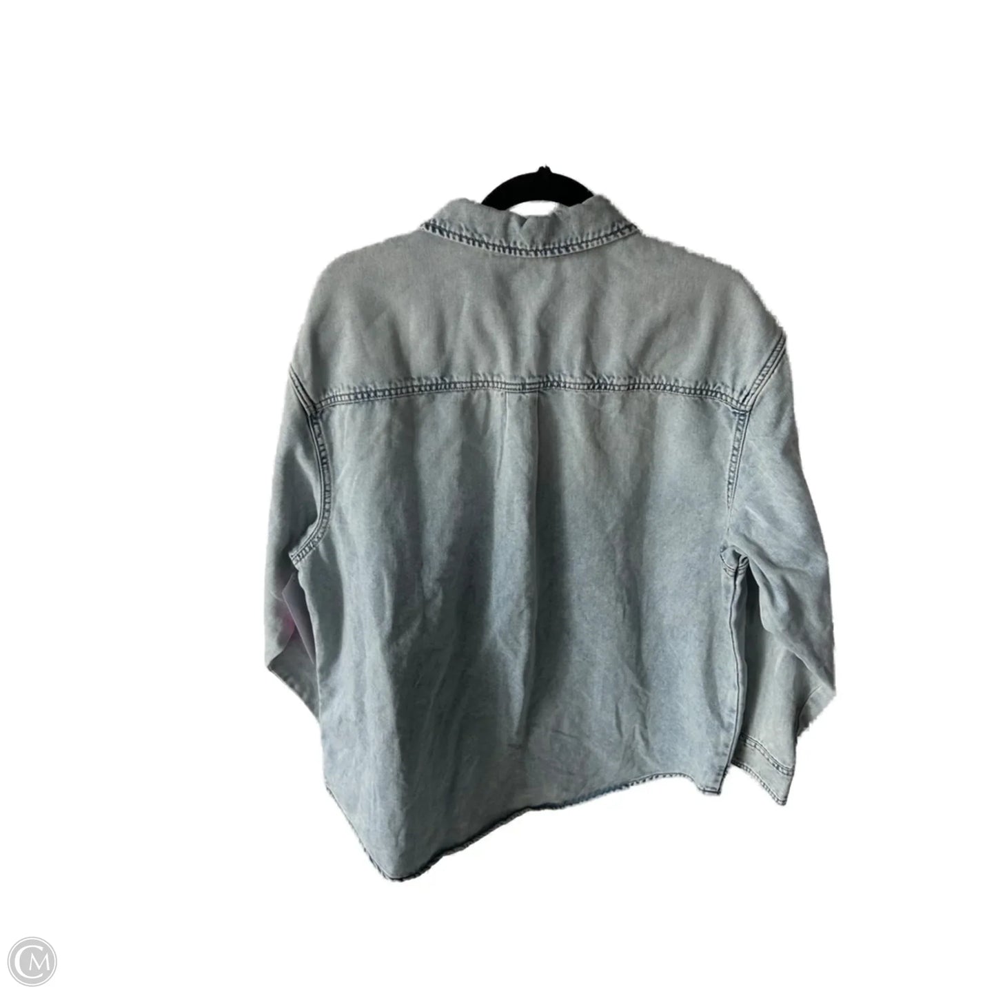 Jacket Shirt By Wild Fable In Blue Denim, Size: Xl