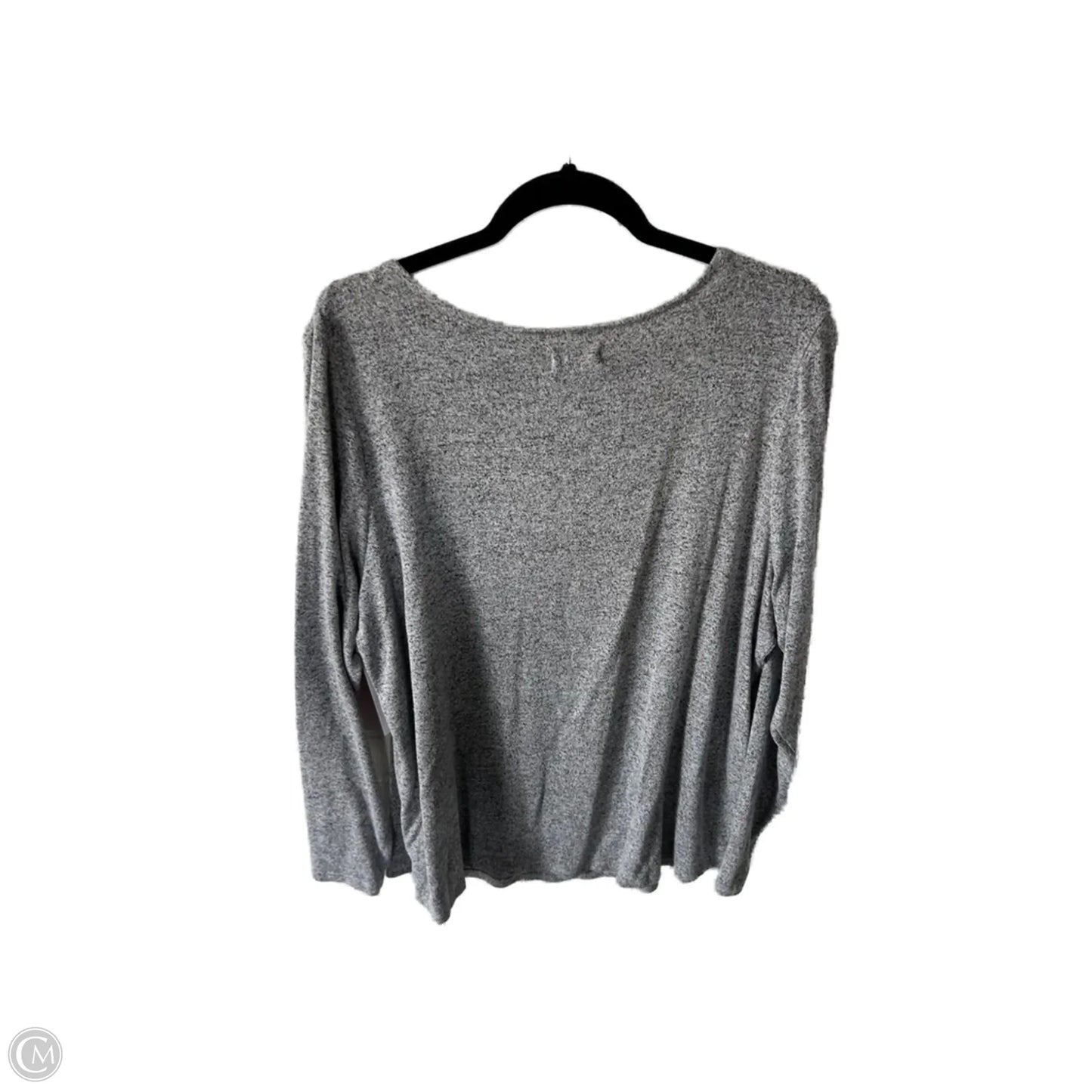 Top Long Sleeve Basic By Maurices In Grey, Size: 1x
