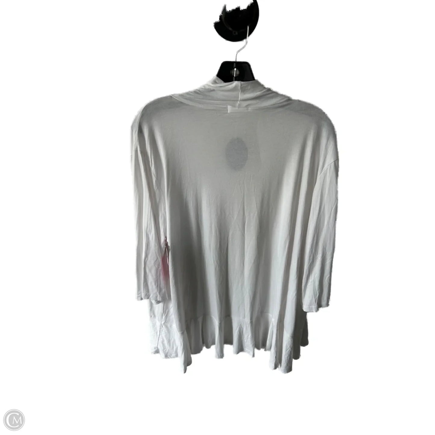 Cardigan By Clothes Mentor In White, Size: 2x