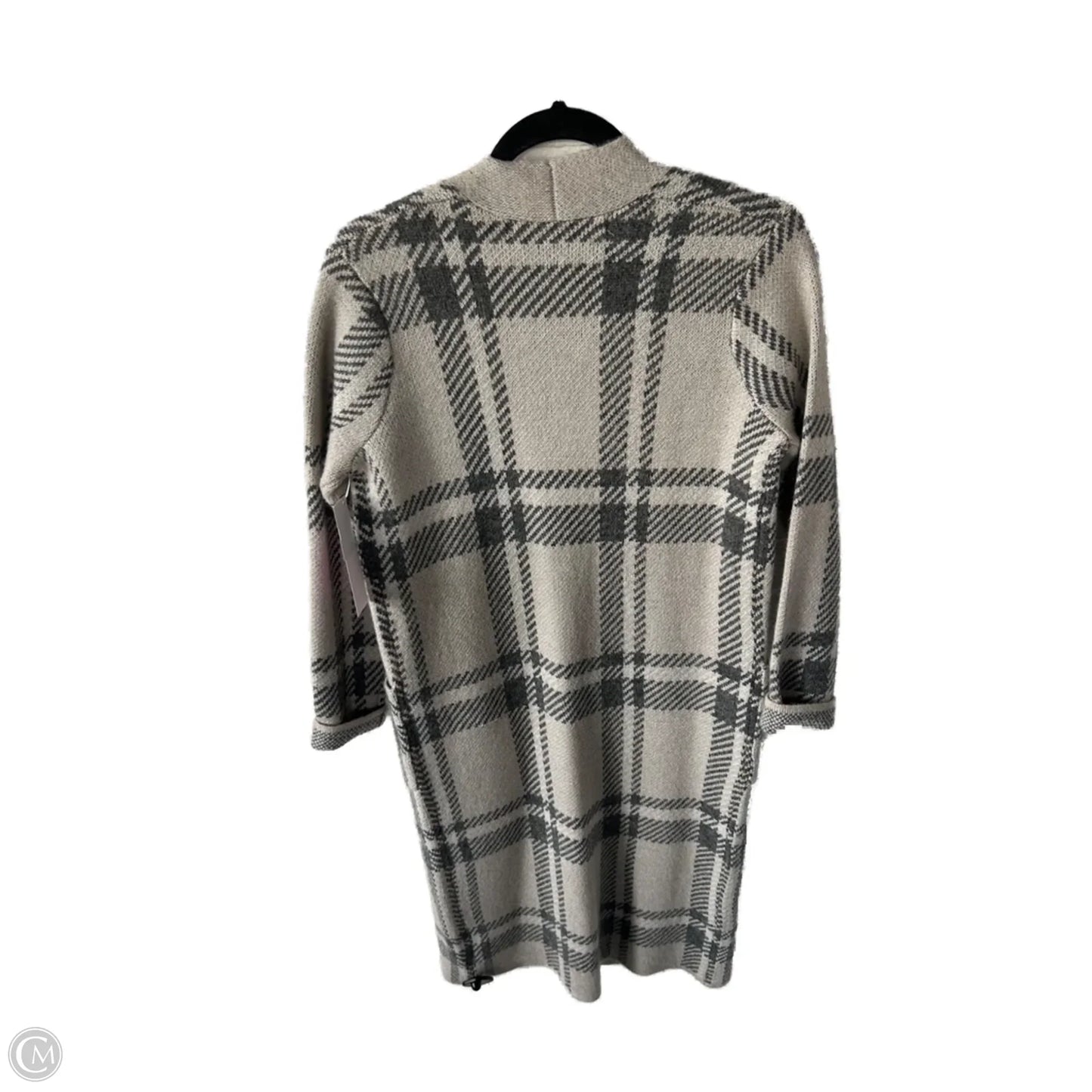 Sweater Cardigan By Max Studio In Grey & Tan, Size: Xs