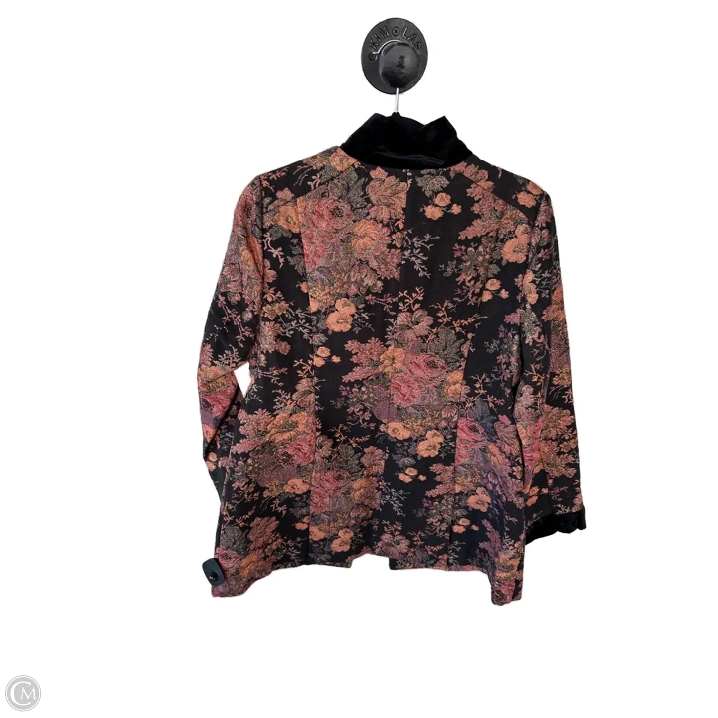 Blazer By Soft Surroundings In Black & Orange, Size: L