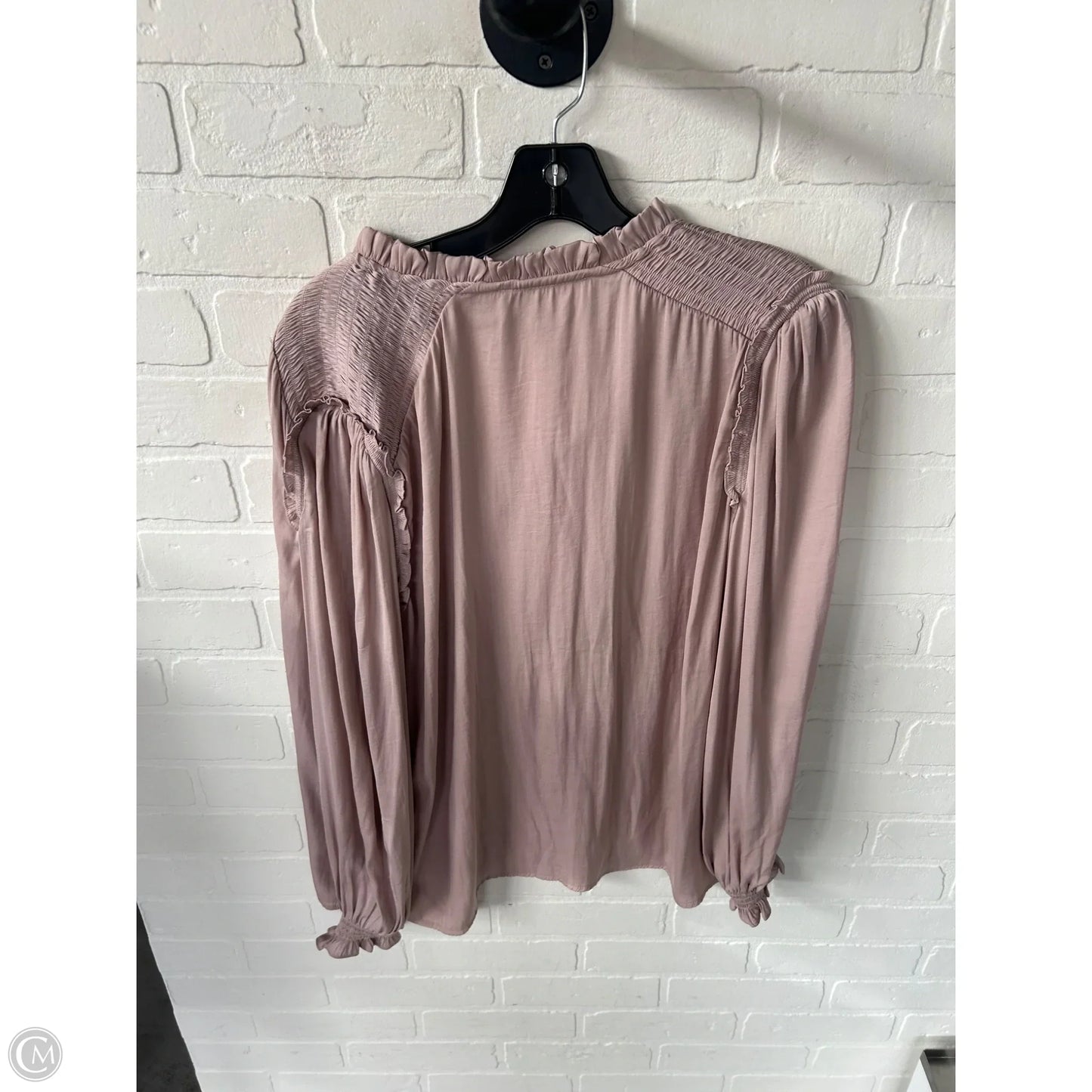 Top Long Sleeve By Chelsea And Theodore In Pink, Size: L