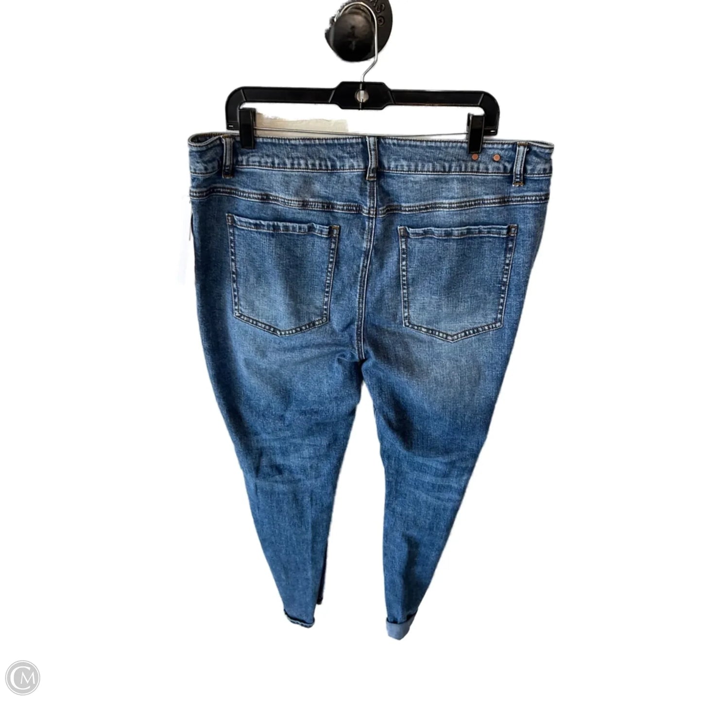 Jeans Skinny By Cabi In Blue Denim, Size: 18