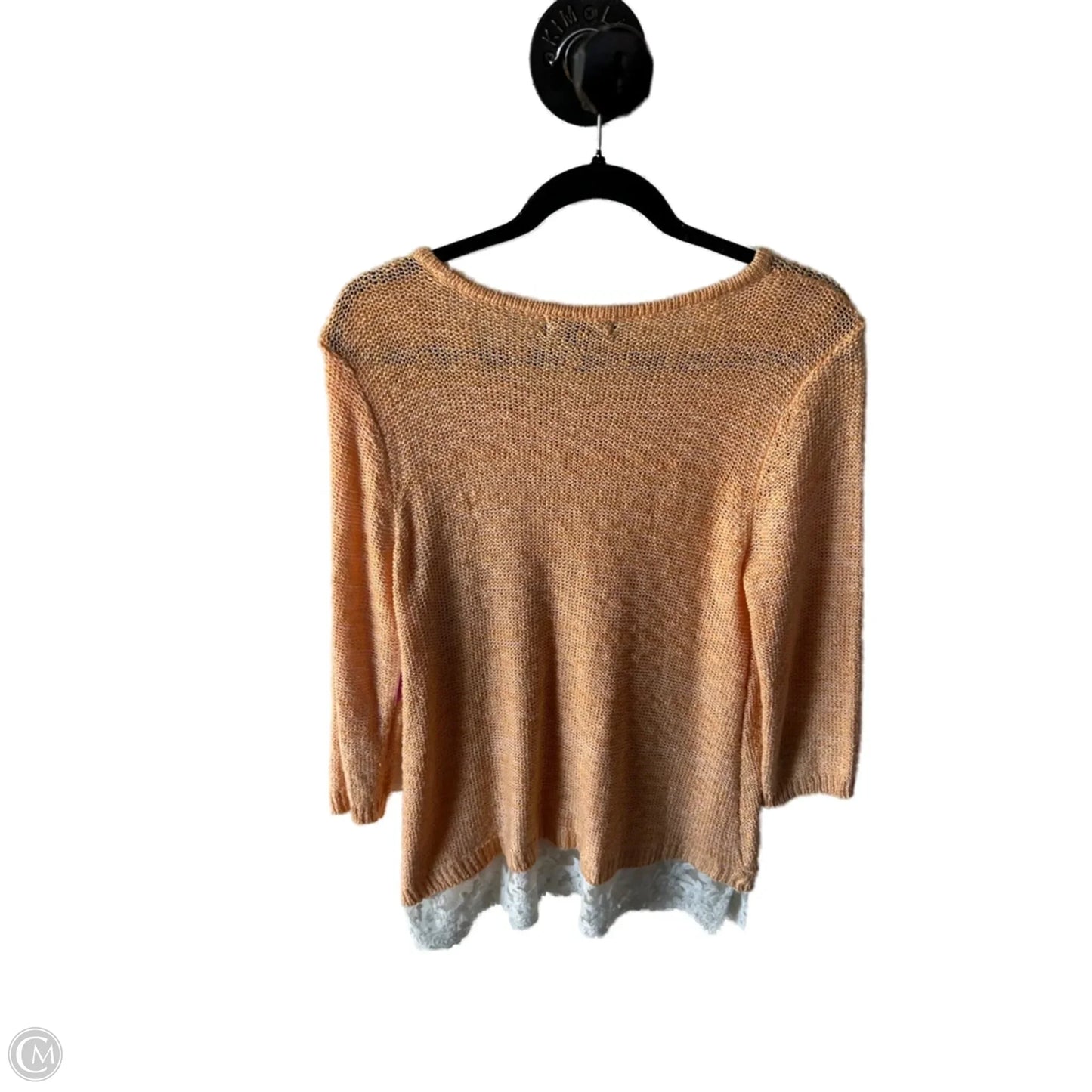 Sweater By Style And Company In Orange, Size: L