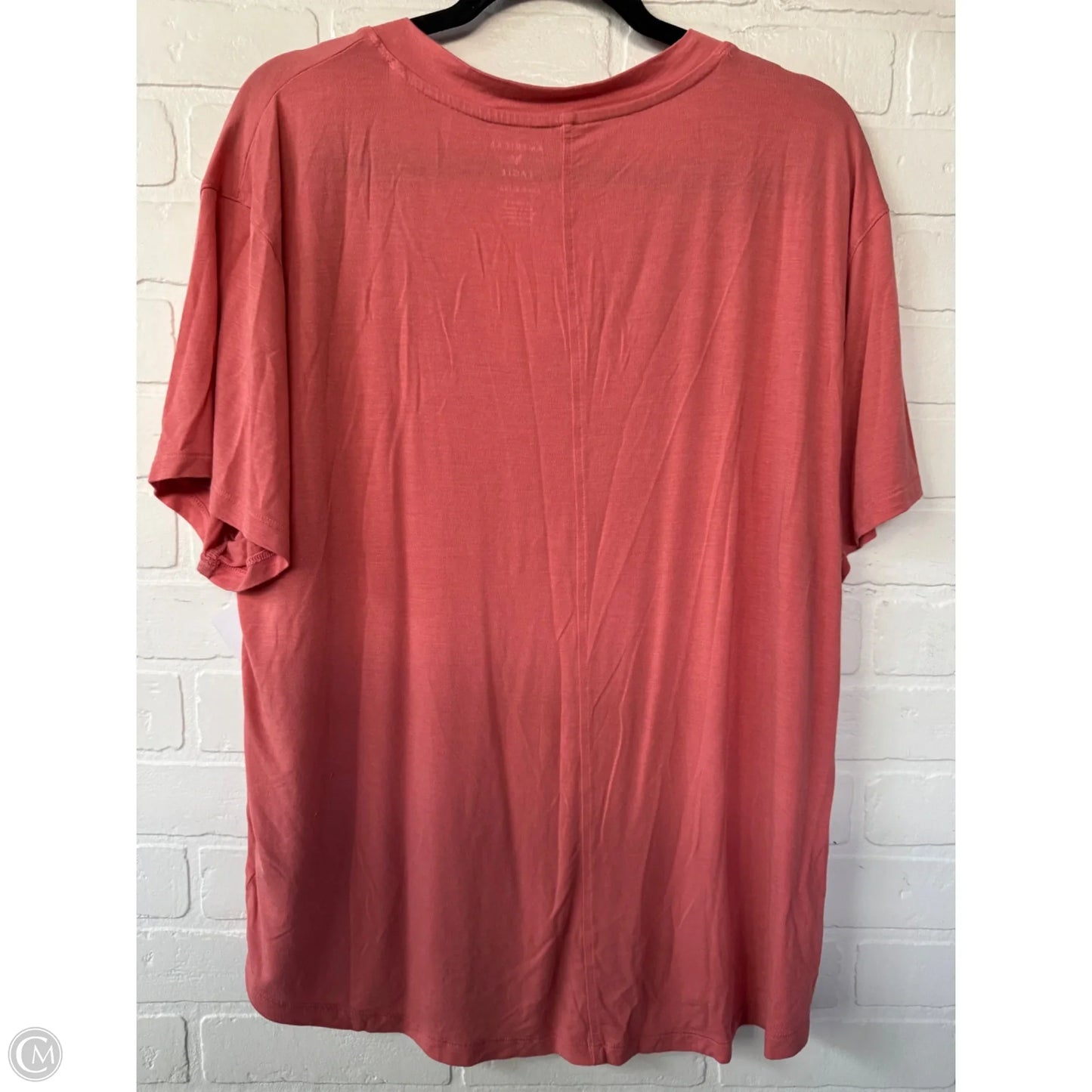 Top Short Sleeve Basic By American Eagle In Pink, Size: Xl