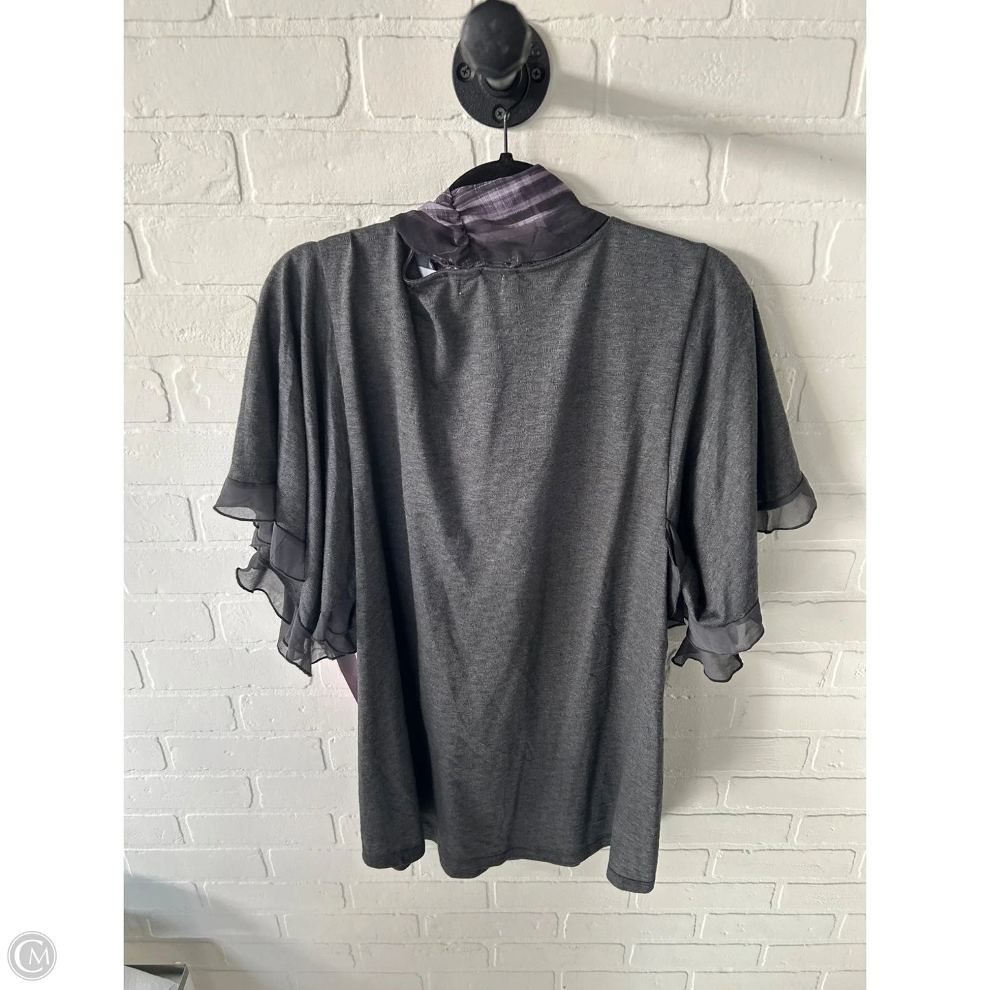 Top Short Sleeve By One World In Grey, Size: 3x