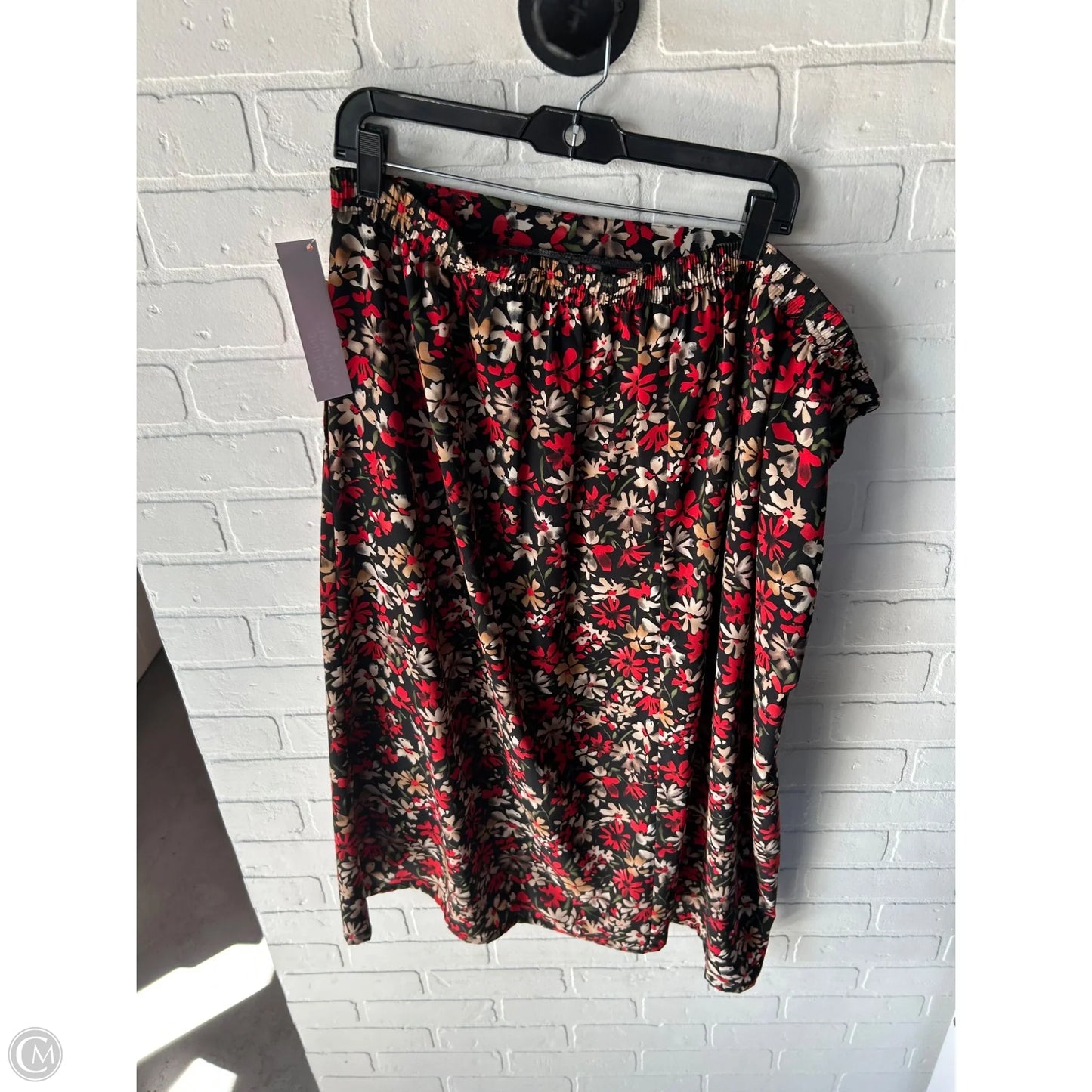 Skirt Midi By Sag Harbor In Black & Red, Size: 2x