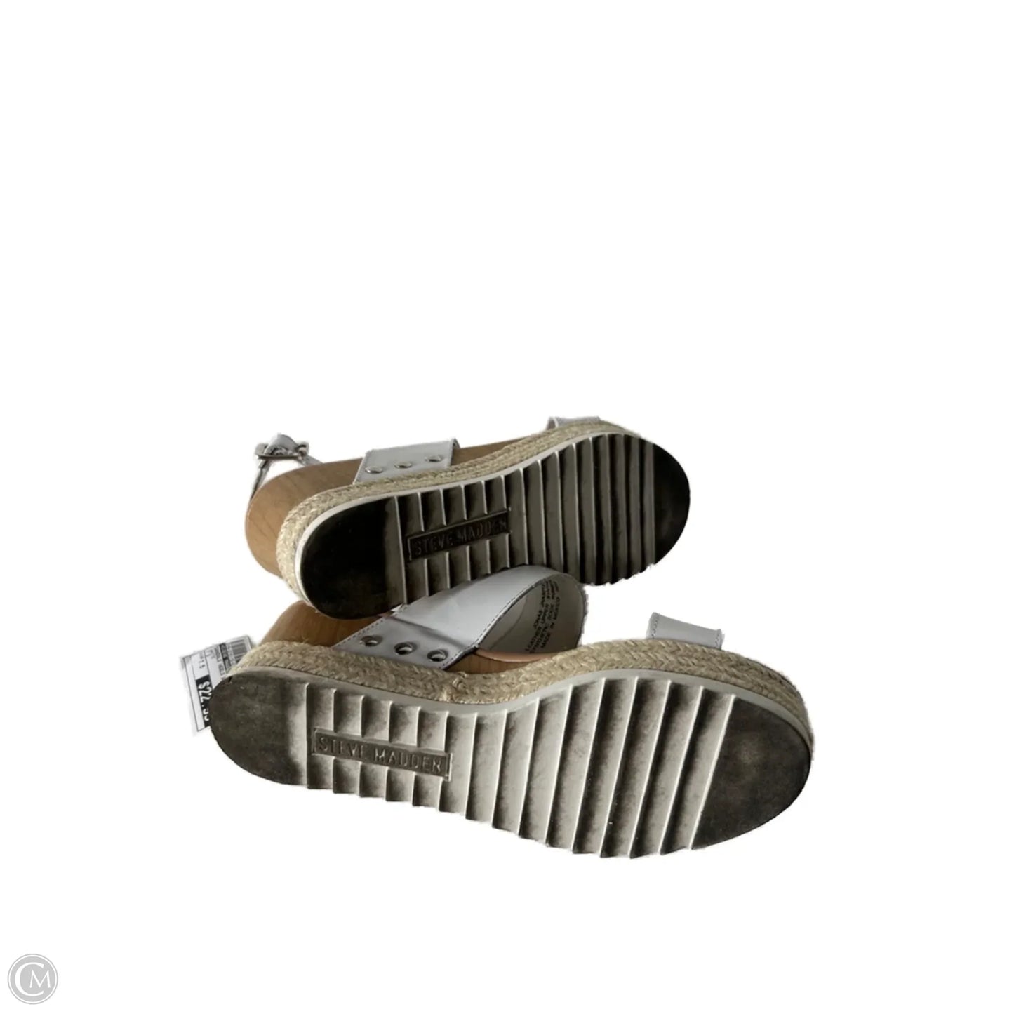 Sandals Heels Block By Steve Madden In White, Size: 7.5