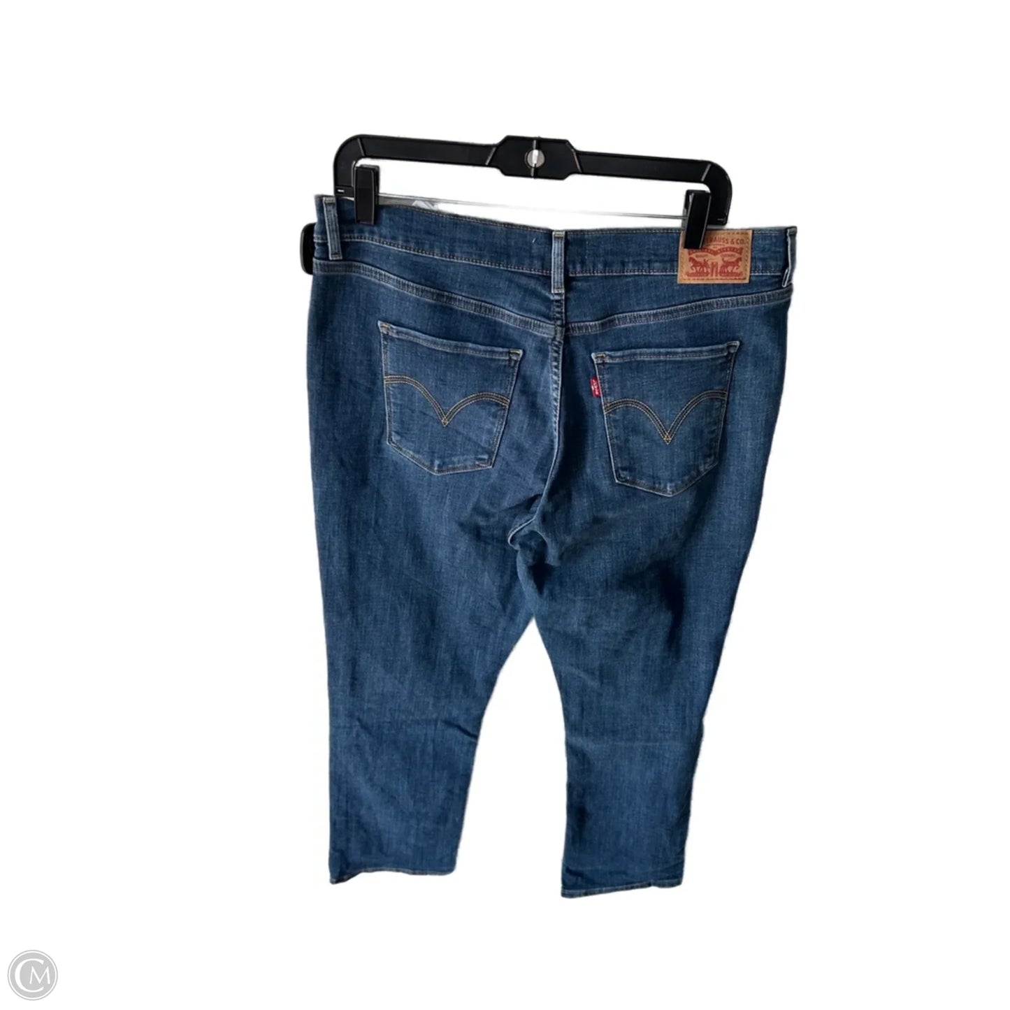 Jeans Straight By Levis In Blue Denim, Size: 12