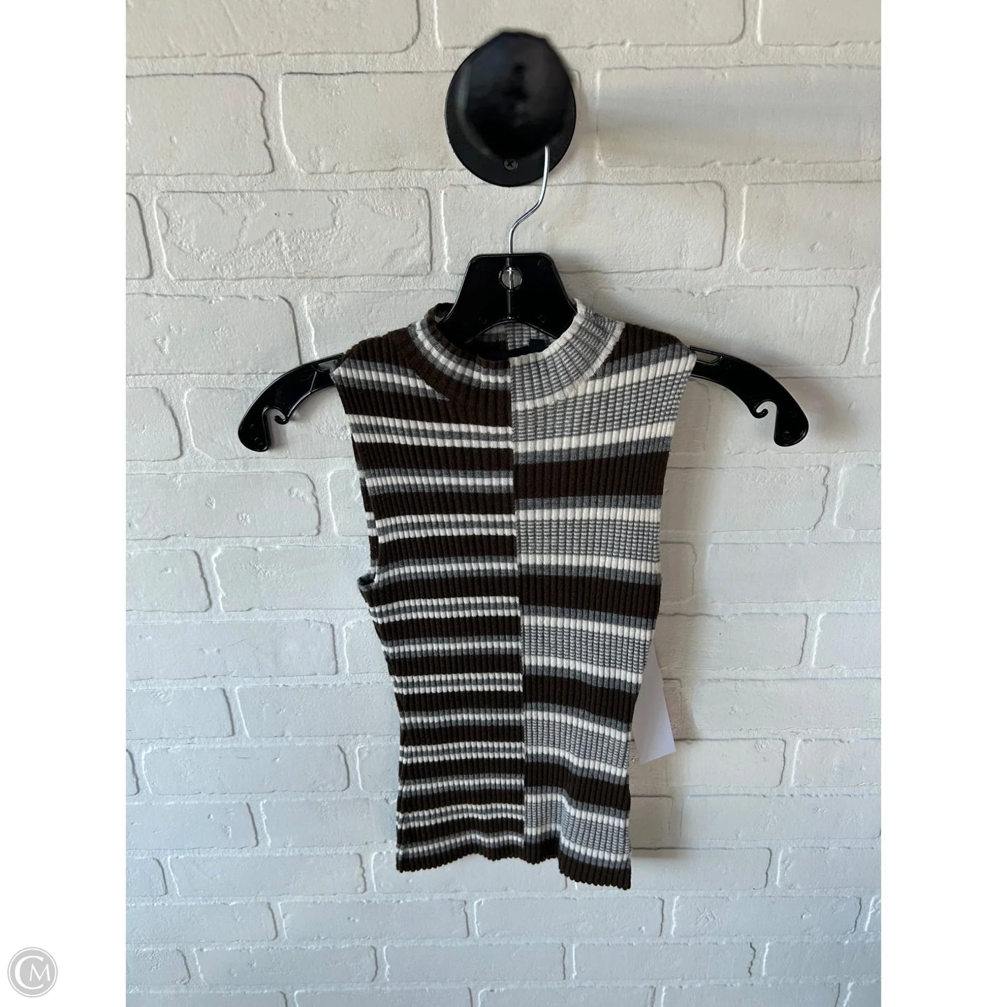 Top Sleeveless By Theory In Brown & Grey, Size: Xs