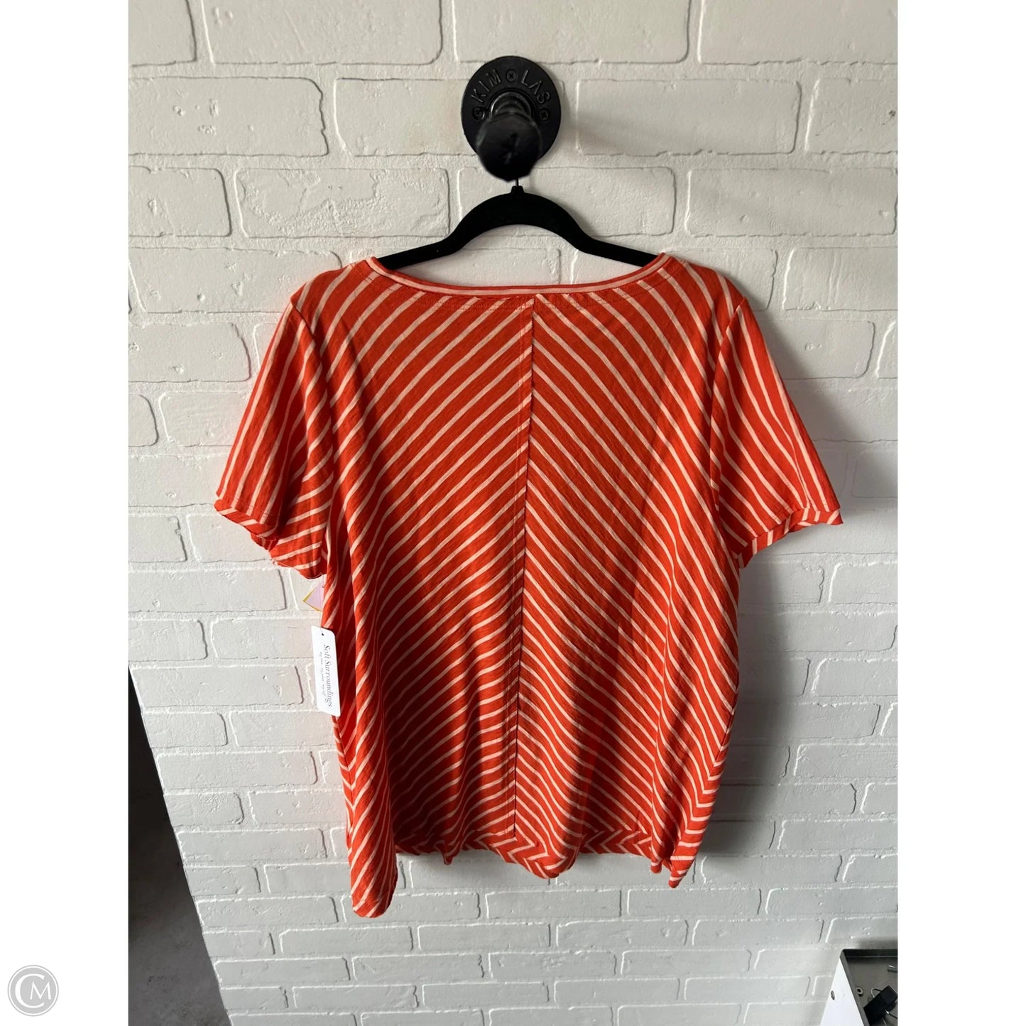 Top Short Sleeve By Soft Surroundings In Orange, Size: Xl