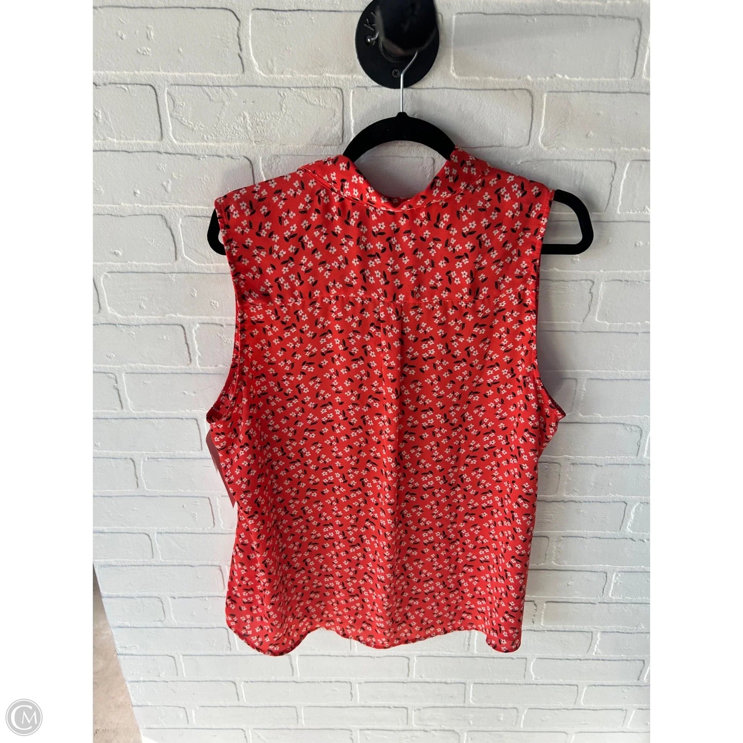 Top Sleeveless By Banana Republic In Black & Orange, Size: Xl