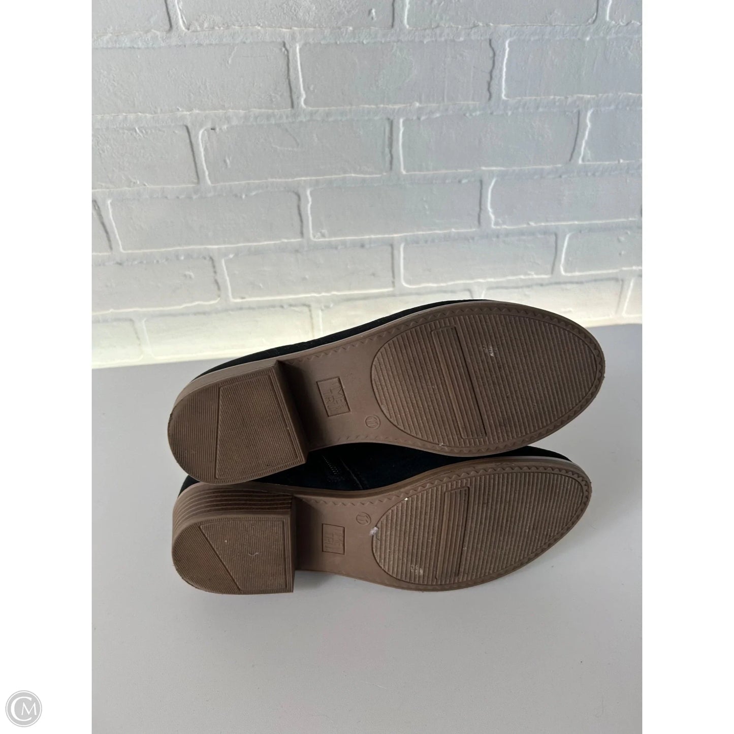 Boots Ankle Flats By Time And Tru In Black, Size: 11