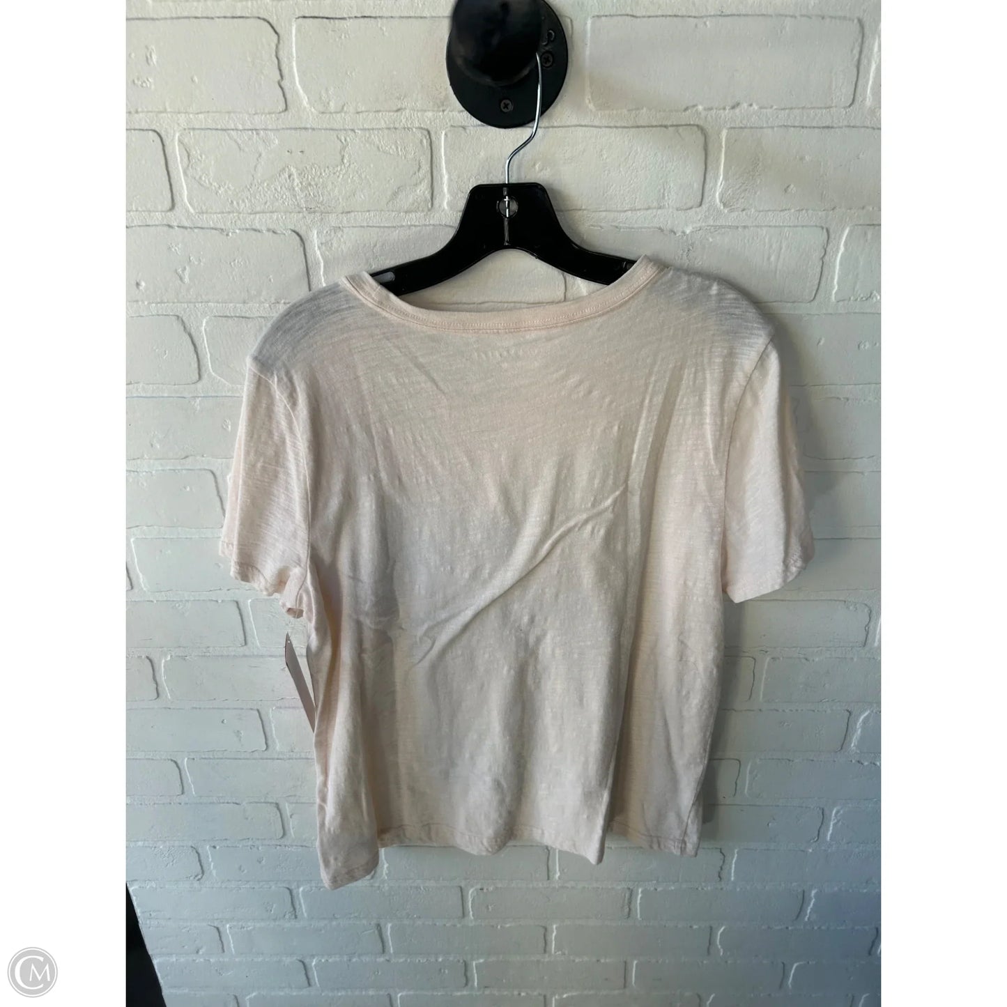 Top Short Sleeve Basic By Lucky Brand In Peach Size: M