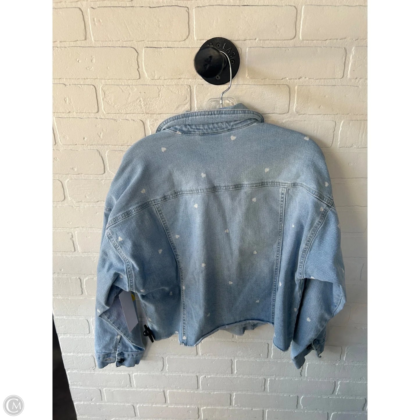 Jacket Shirt By Style And Company In Blue Denim, Size: M