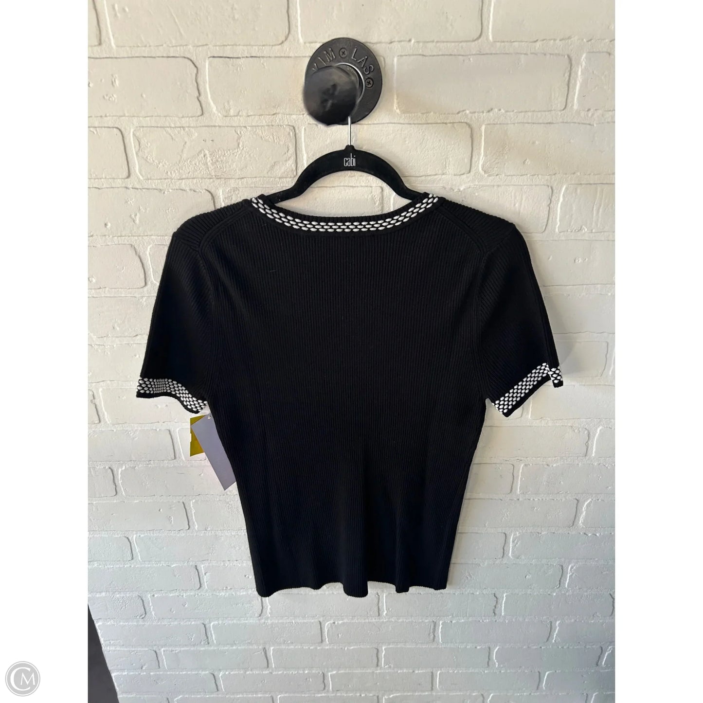 Sweater Short Sleeve By White House Black Market In Black & White, Size: Xl