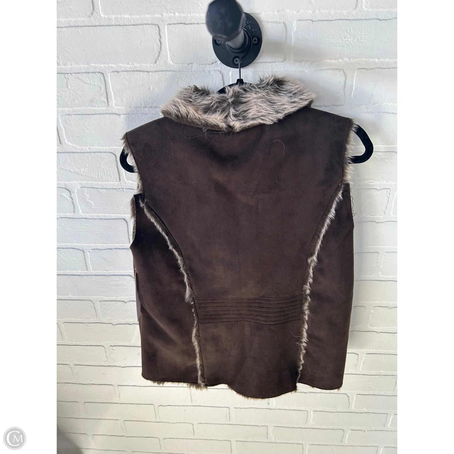 Vest Faux Fur & Sherpa By Dollhouse In Brown, Size: M