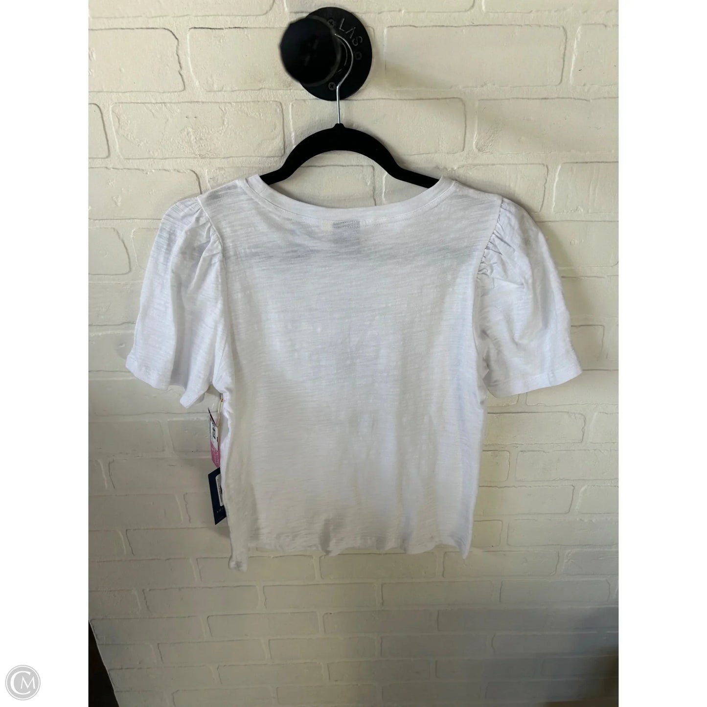 Top Short Sleeve By Cmc In Blue & White, Size: S