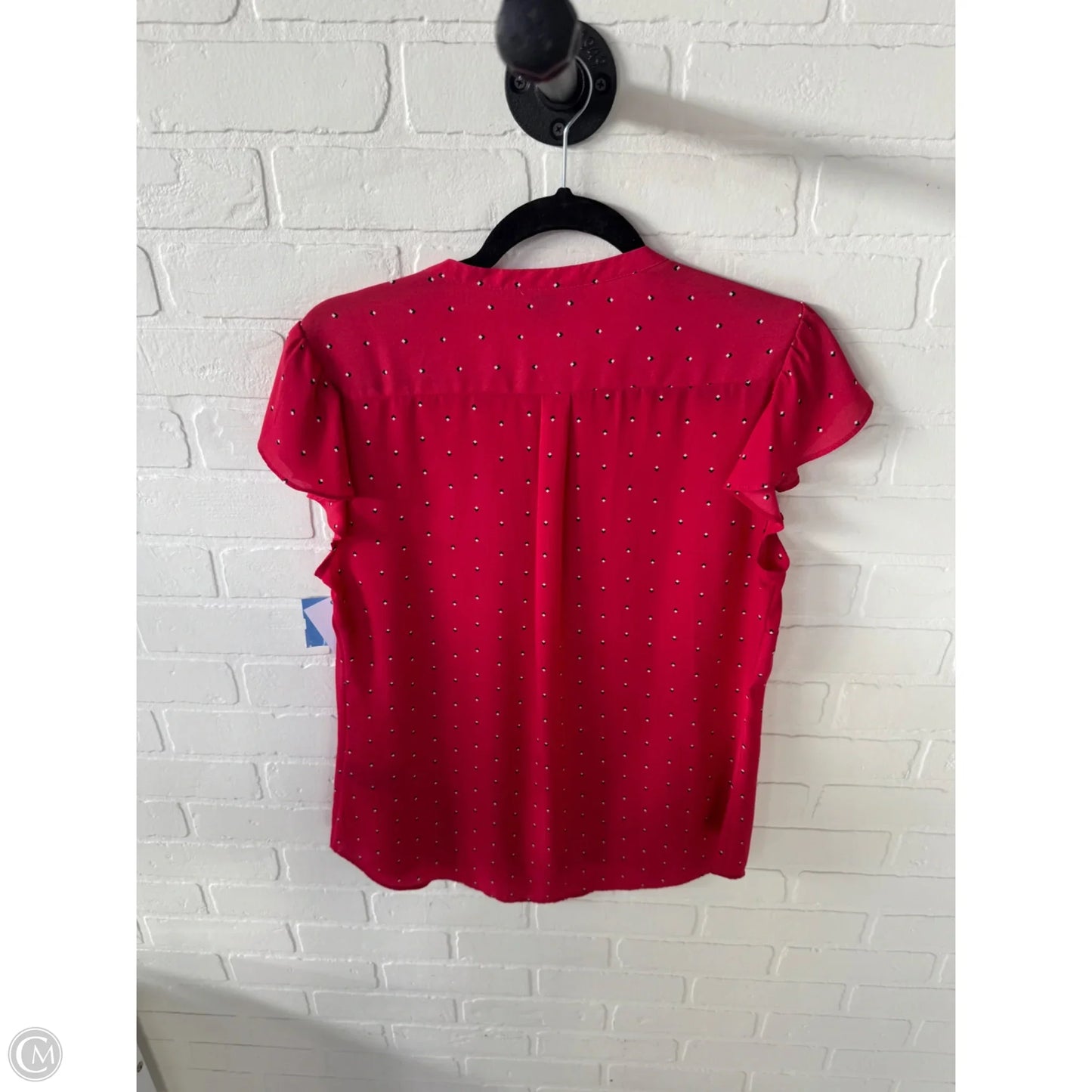 Top Short Sleeve By Simply Styled In Red, Size: L