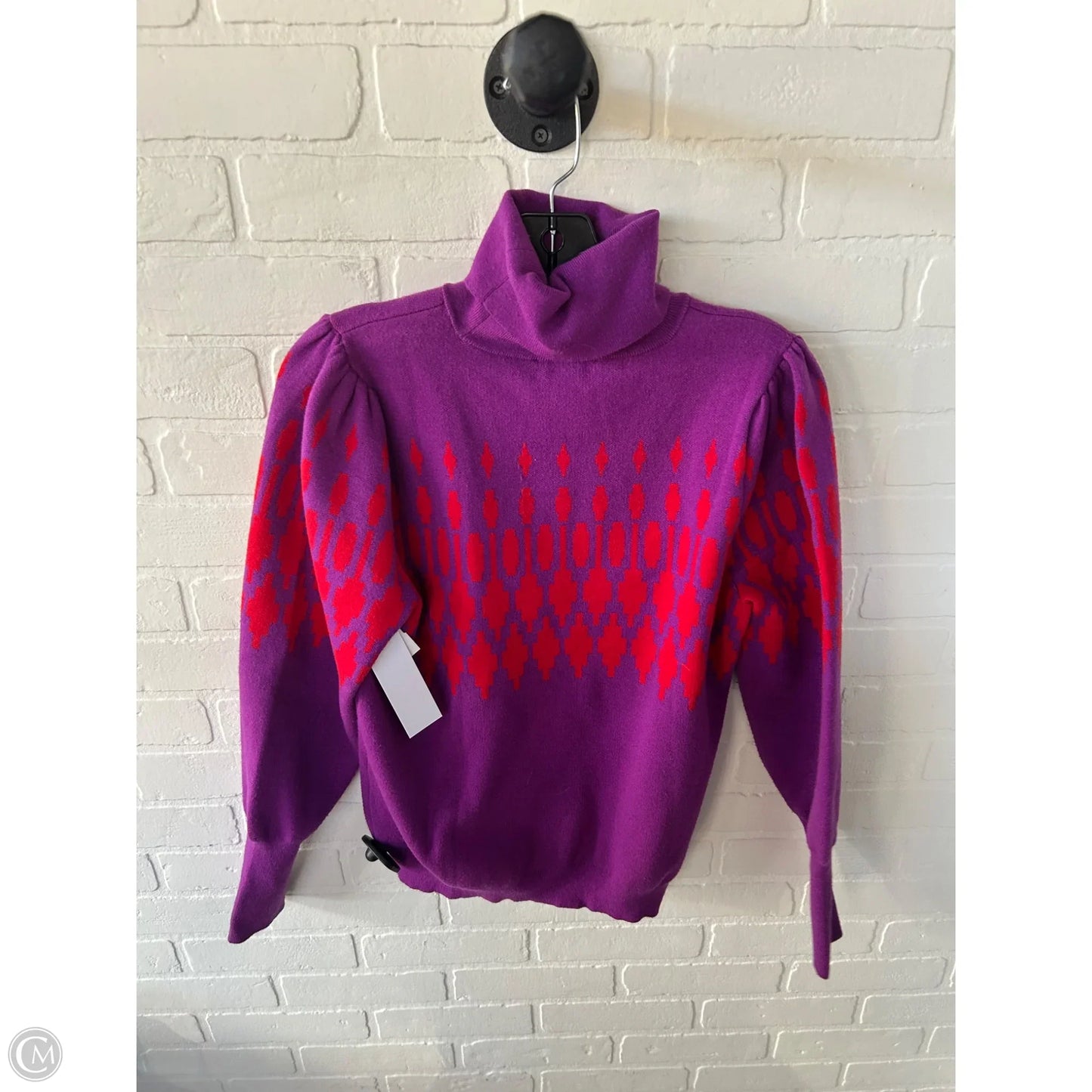 Sweater By Ann Taylor In Purple & Red, Size: M