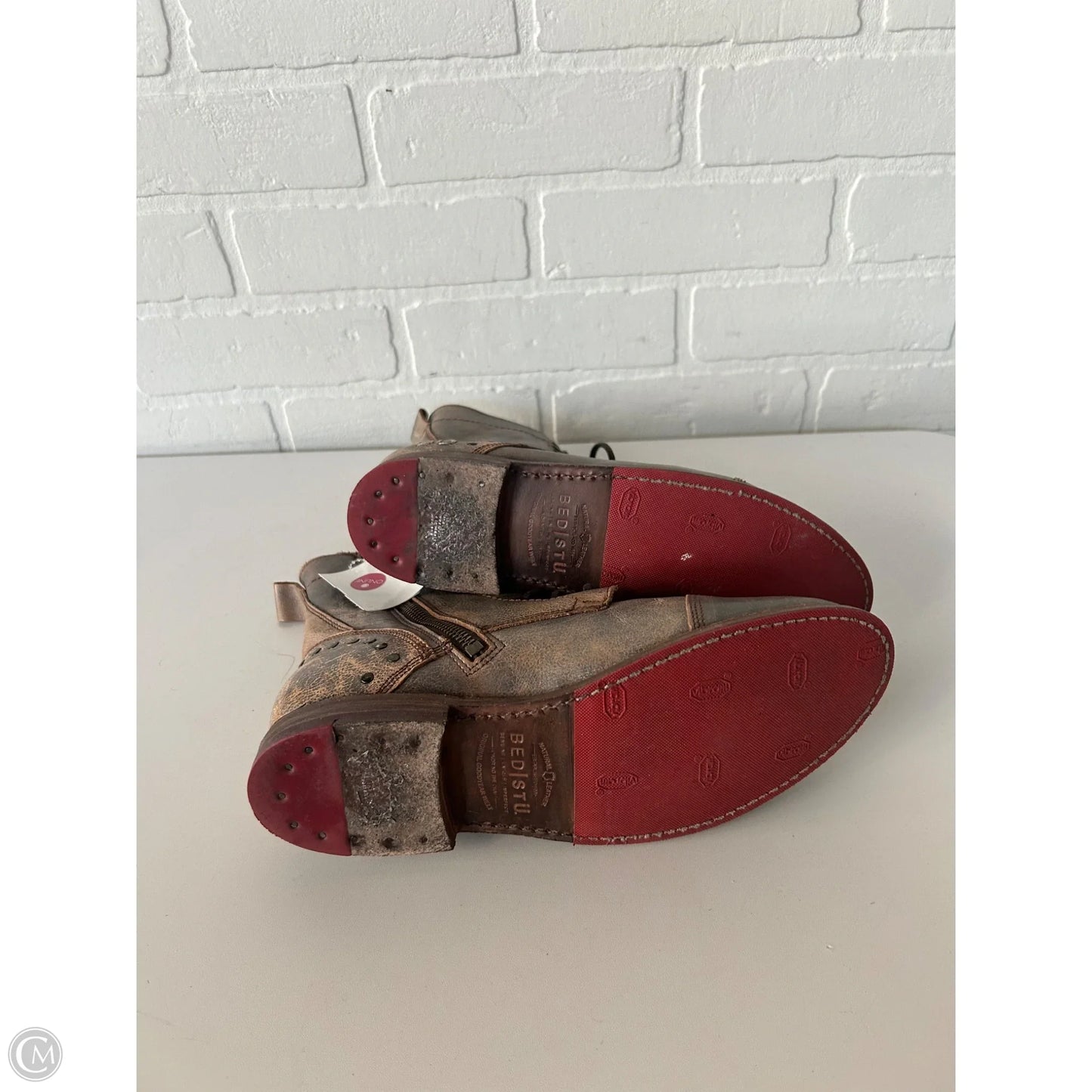 Boots Mid-calf Flats By Bed Stu In Grey, Size: 8.5