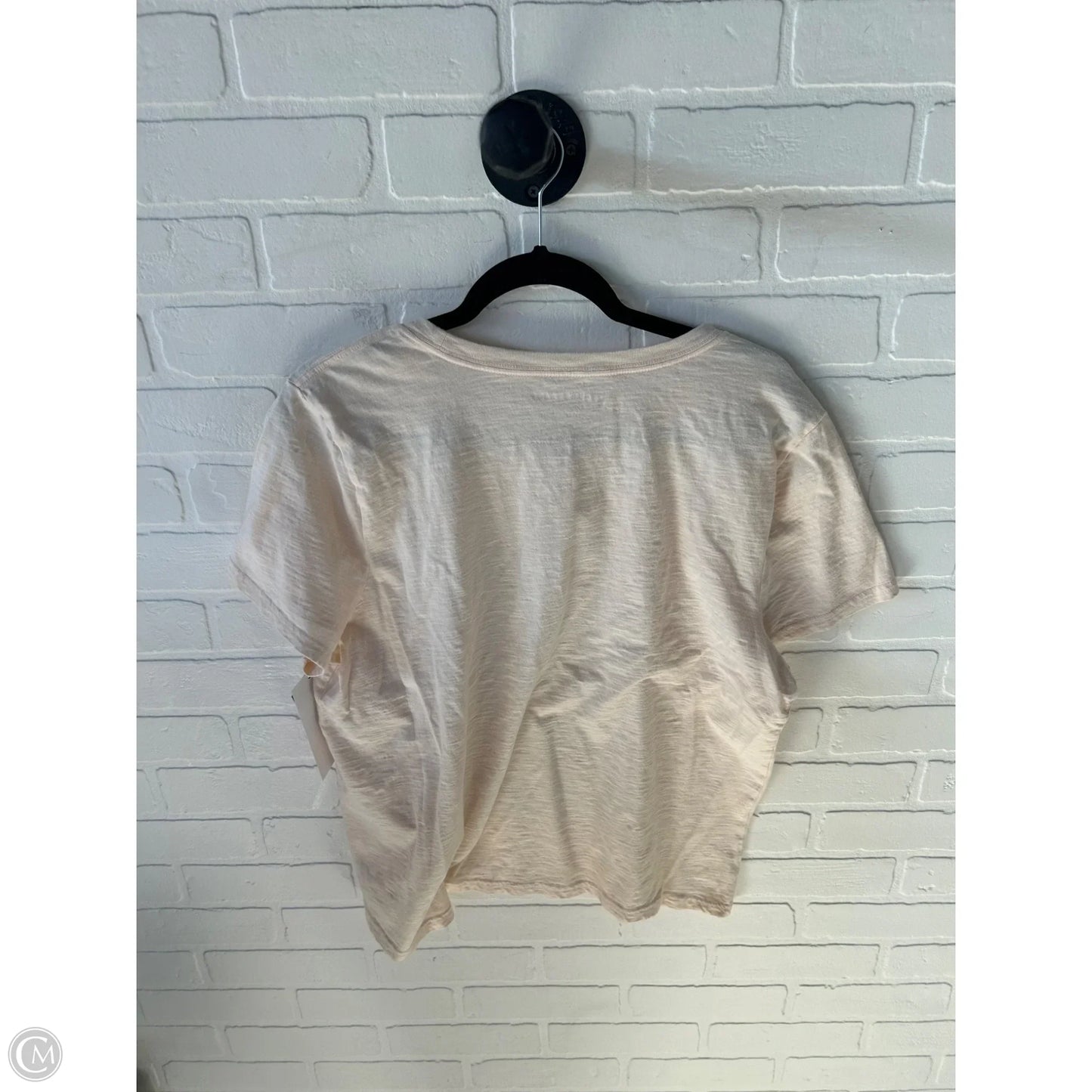 Top Short Sleeve Basic By Lucky Brand In Tan, Size: Xl