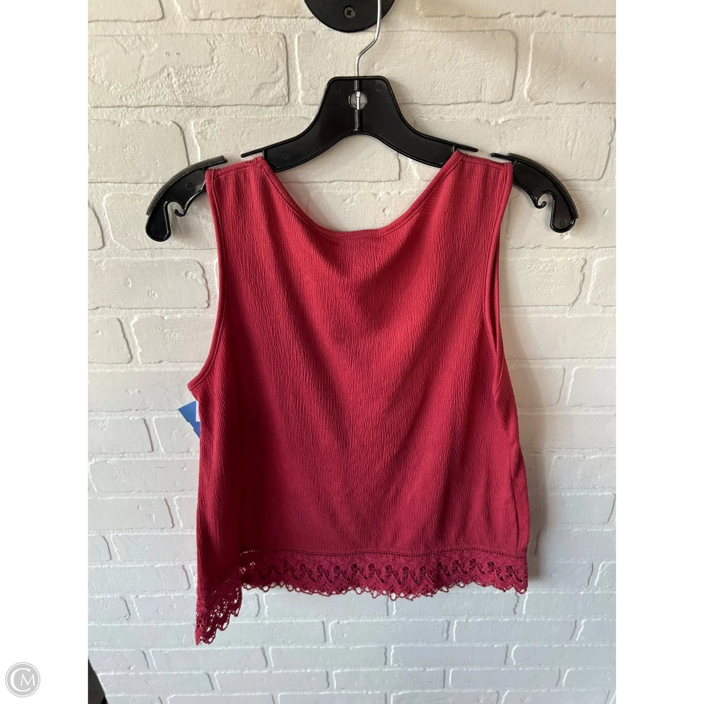 Top Sleeveless By Daytrip In Red, Size: M