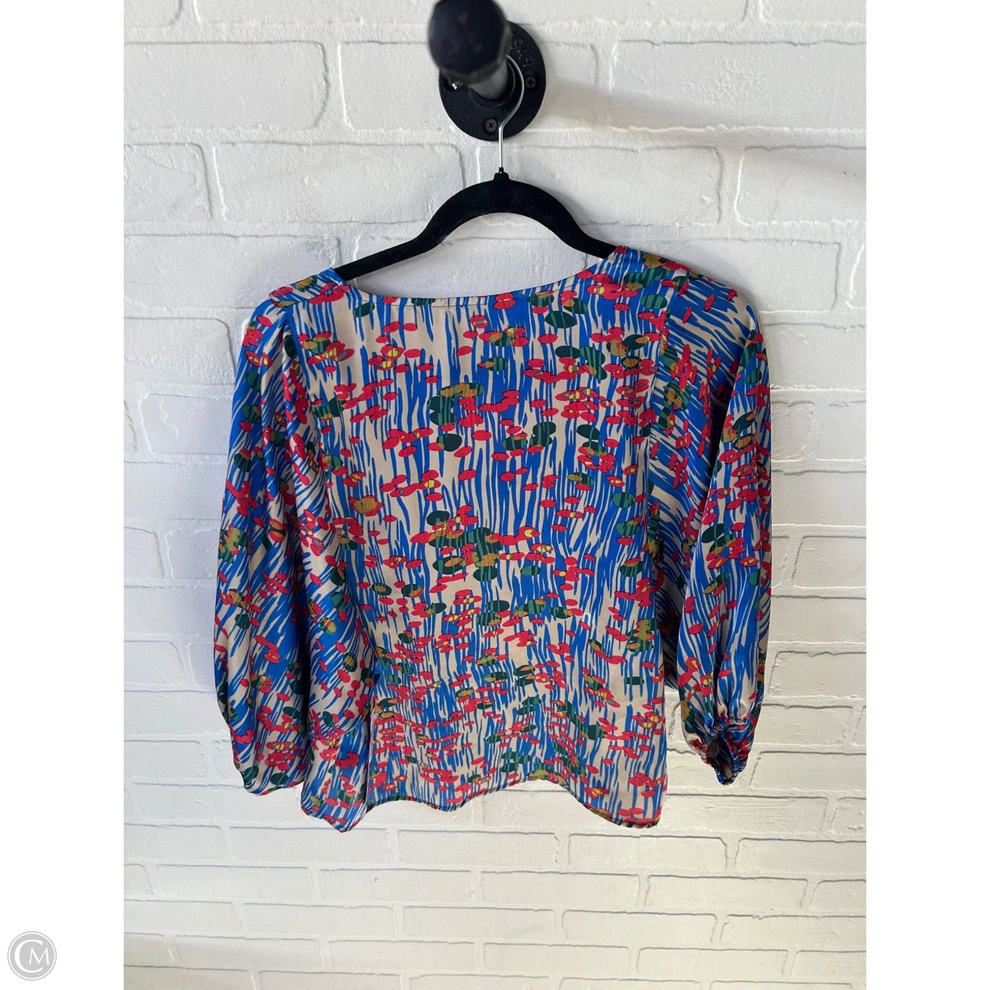 Top Long Sleeve By Collective Concepts In Blue & Grey, Size: S