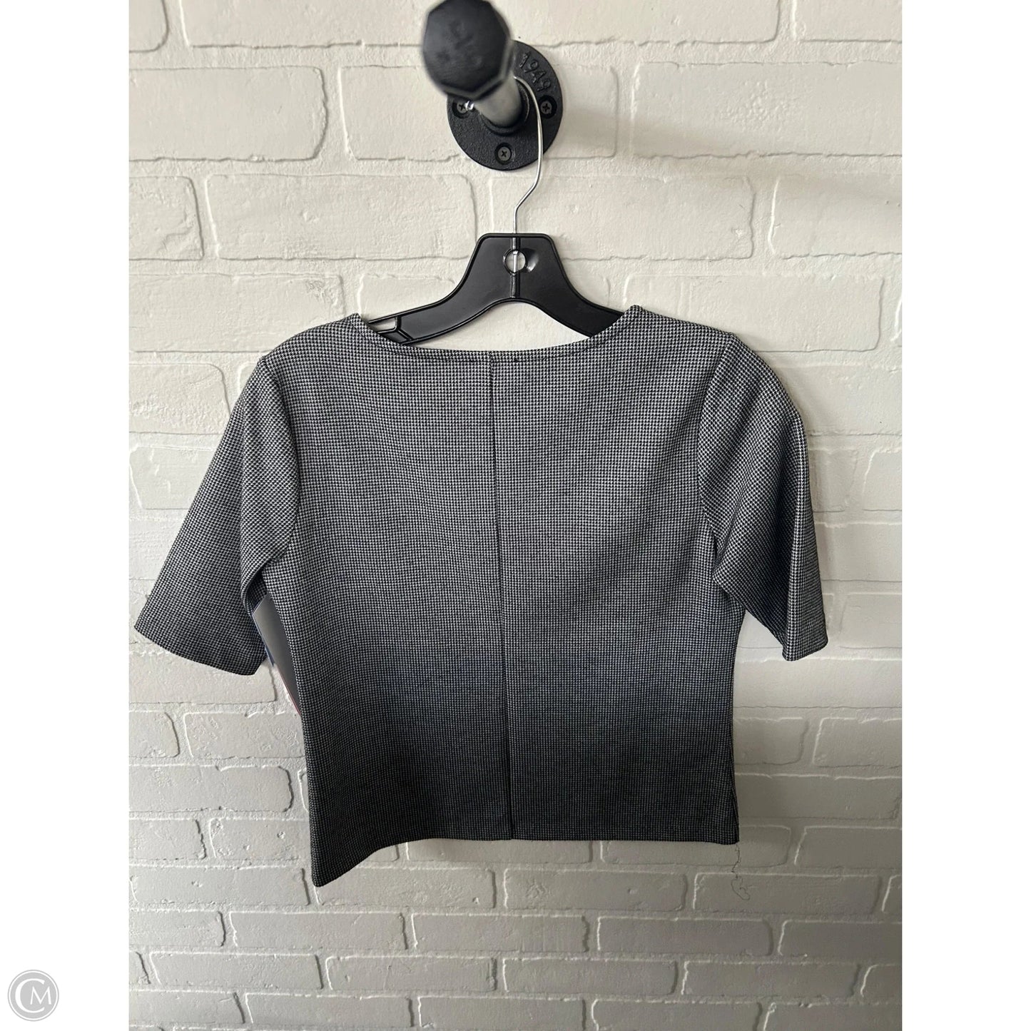 Top Short Sleeve By Ann Taylor In Black & Grey, Size: Xxsp