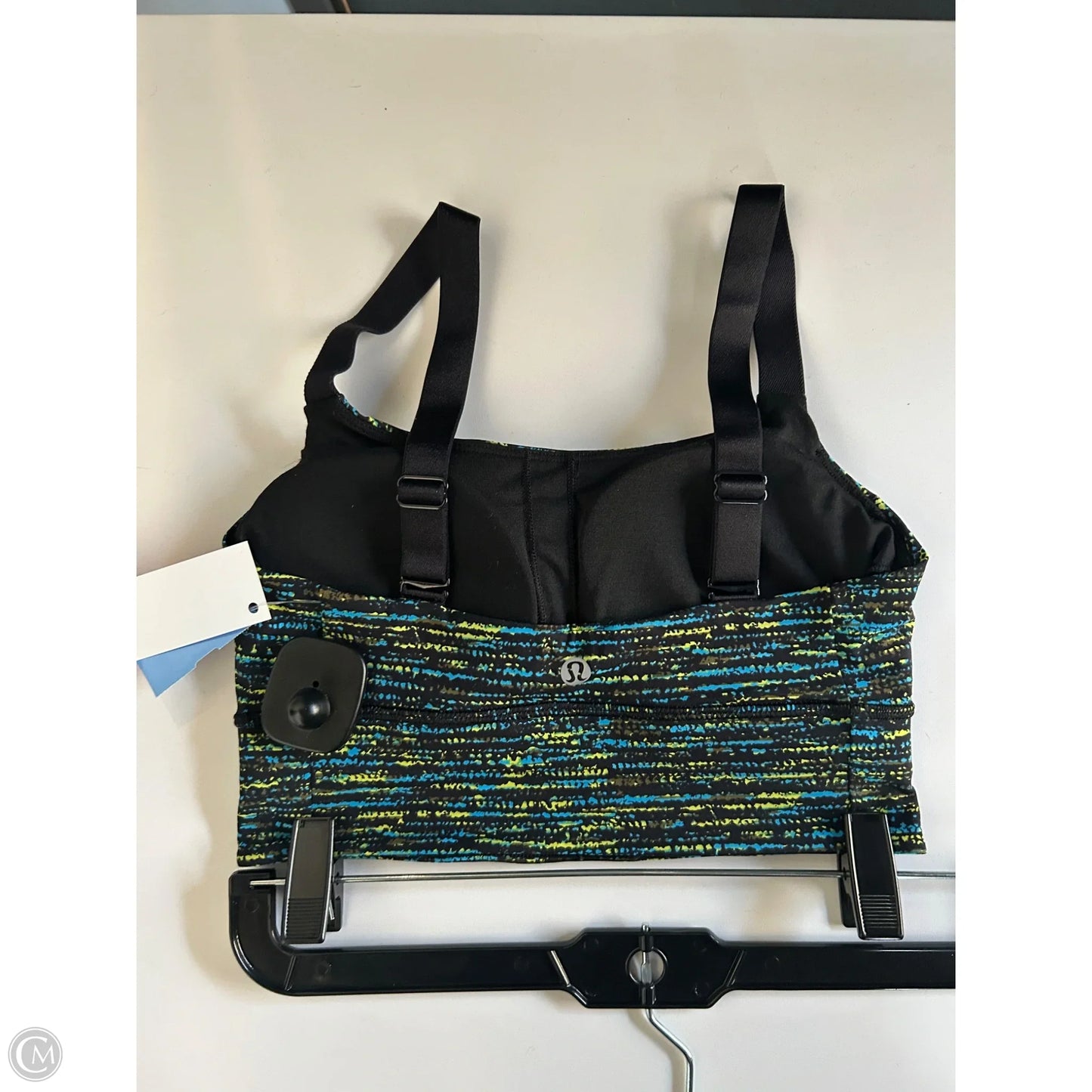 Athletic Bra By Lululemon In Black & Blue, Size: S
