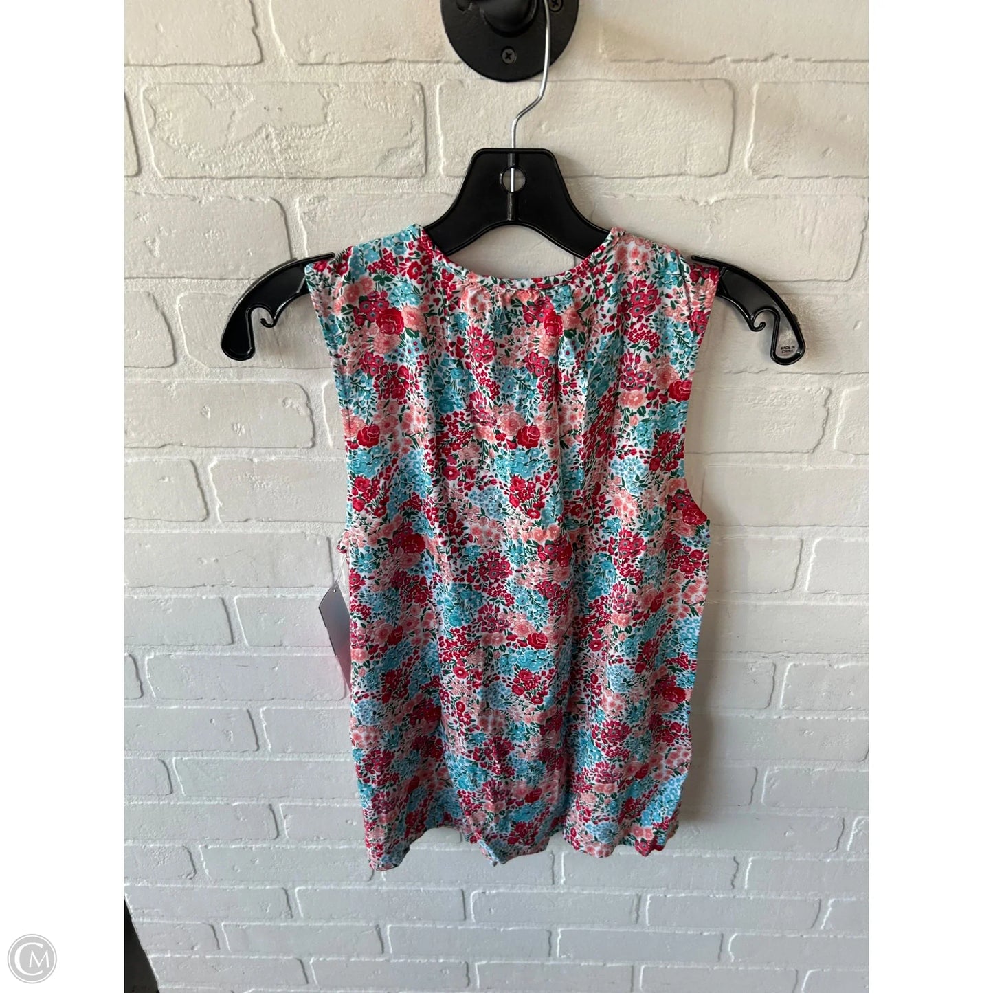 Top Sleeveless By Croft And Barrow In Blue & Pink, Size: S