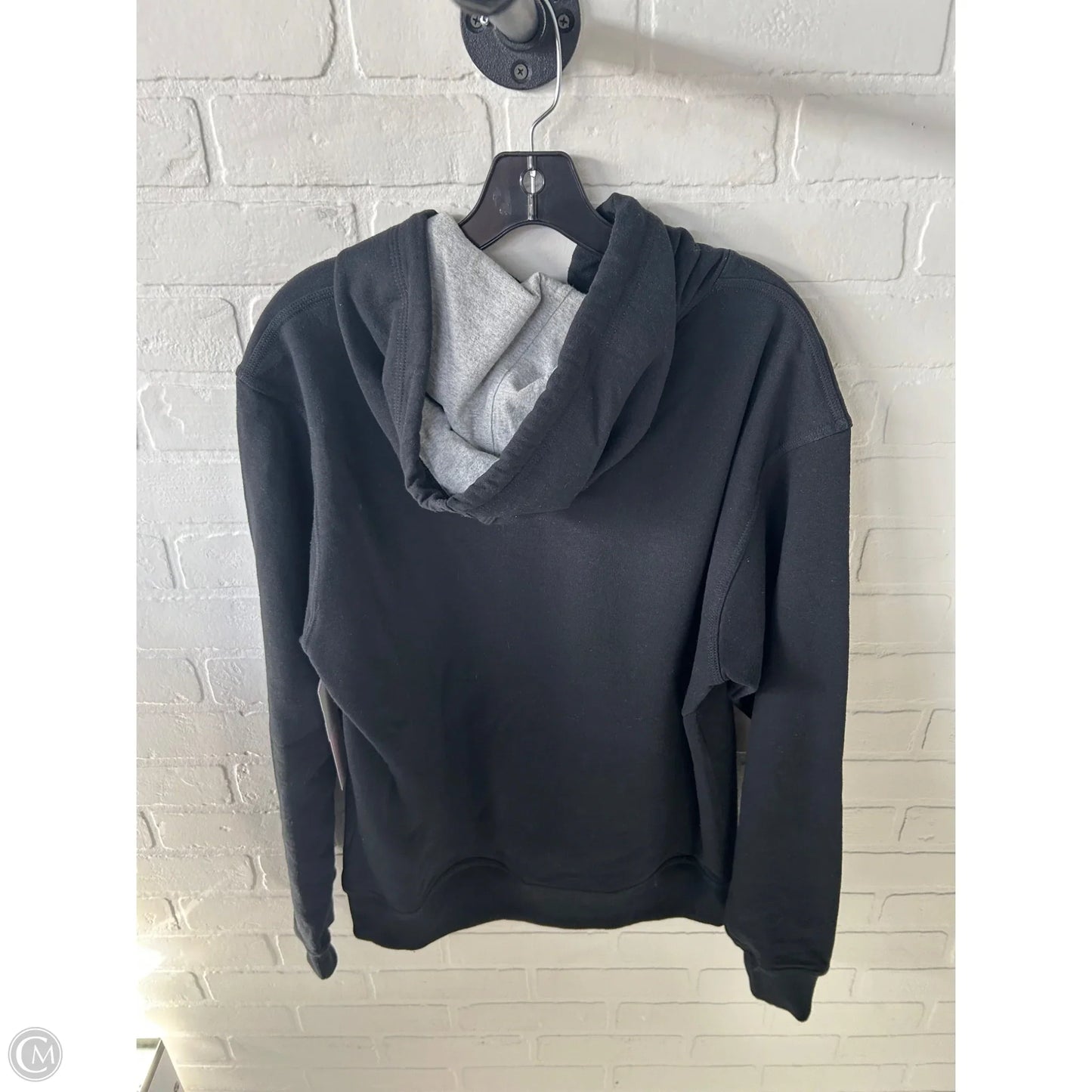 Sweatshirt Hoodie By Champion In Black, Size: M