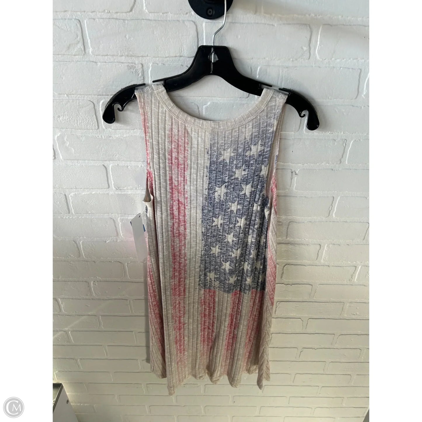 Tunic Sleeveless By Vocal In Blue & Tan, Size: S