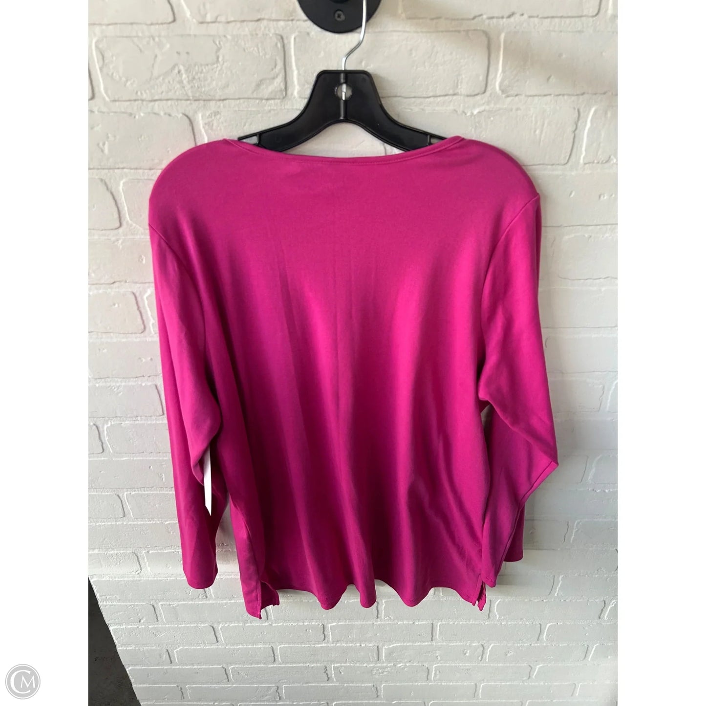 Top Long Sleeve By Quaker Factory In Pink, Size: 1x