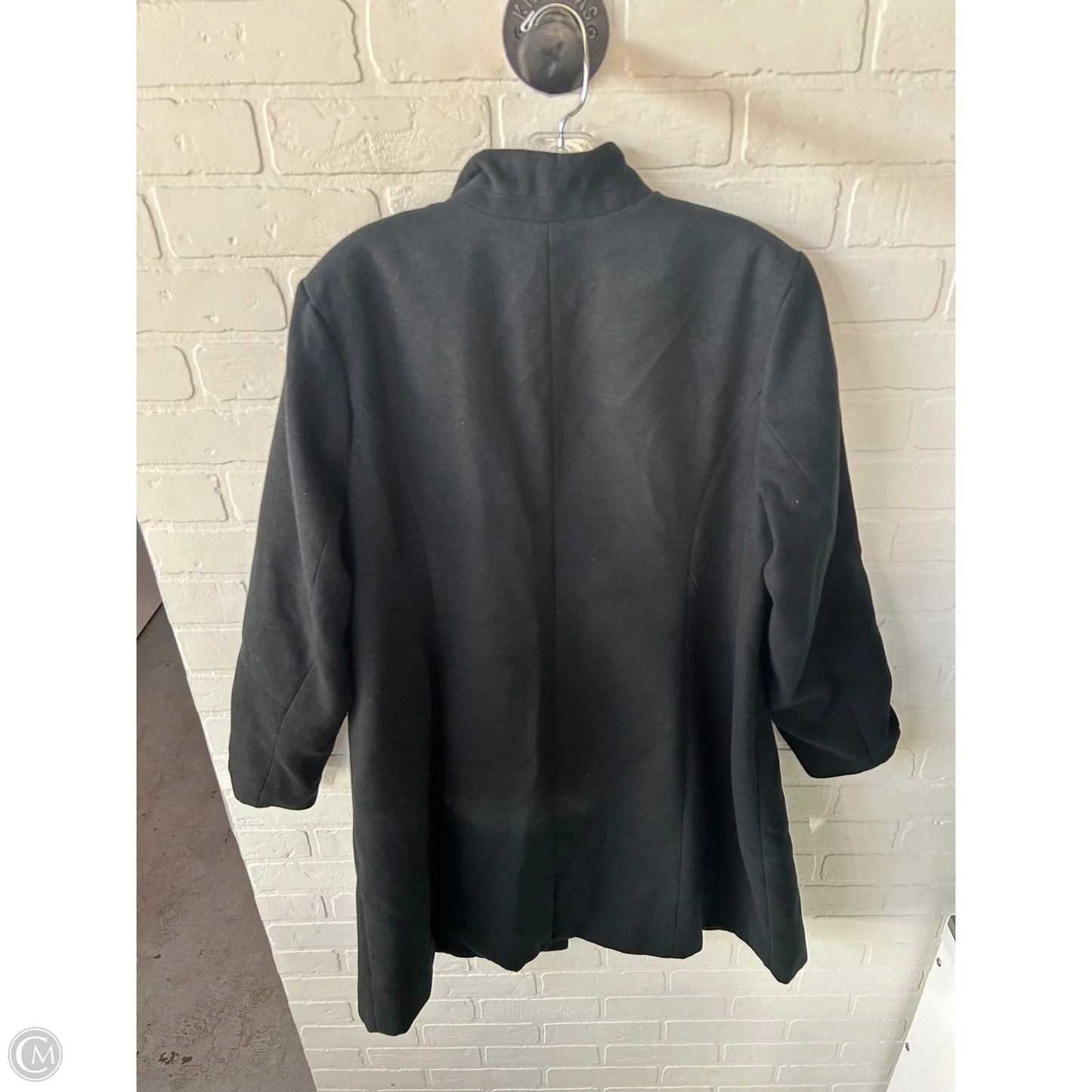 Coat Peacoat By H For Halston In Black, Size: 2x