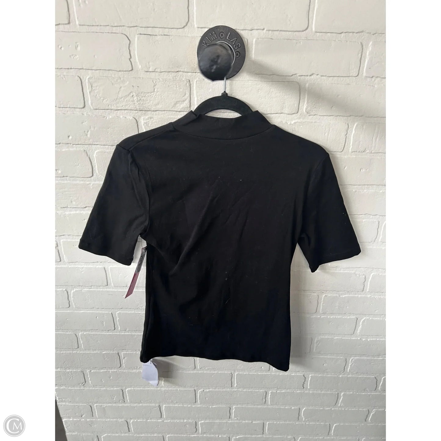 Top Short Sleeve Basic By Mangopop In Black, Size: M