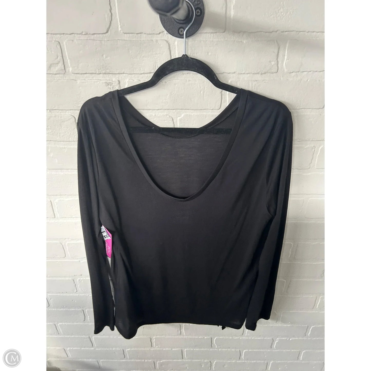 Athletic Top Long Sleeve Crewneck By Old Navy In Black, Size: L