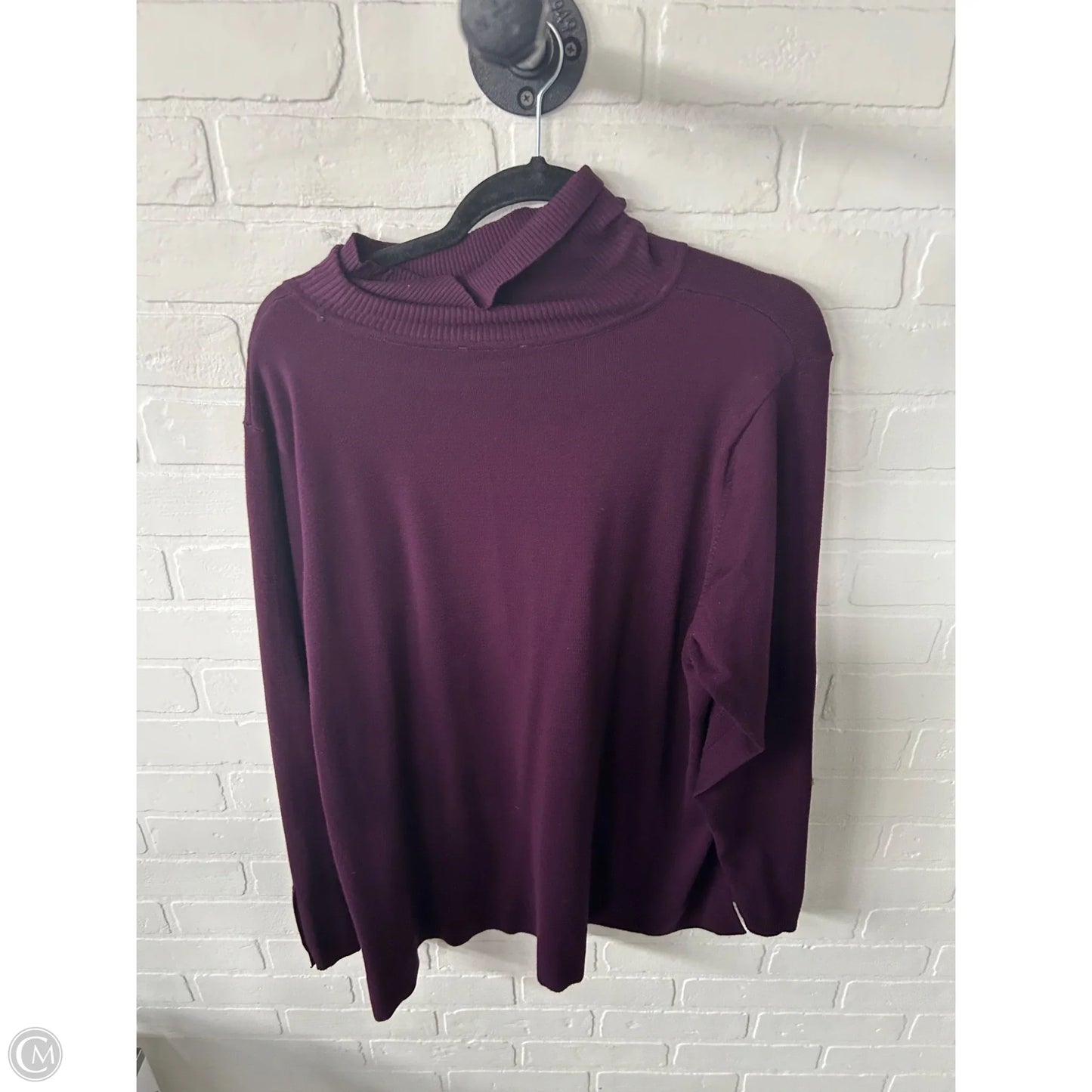 Sweater By Calvin Klein In Purple, Size: 2x
