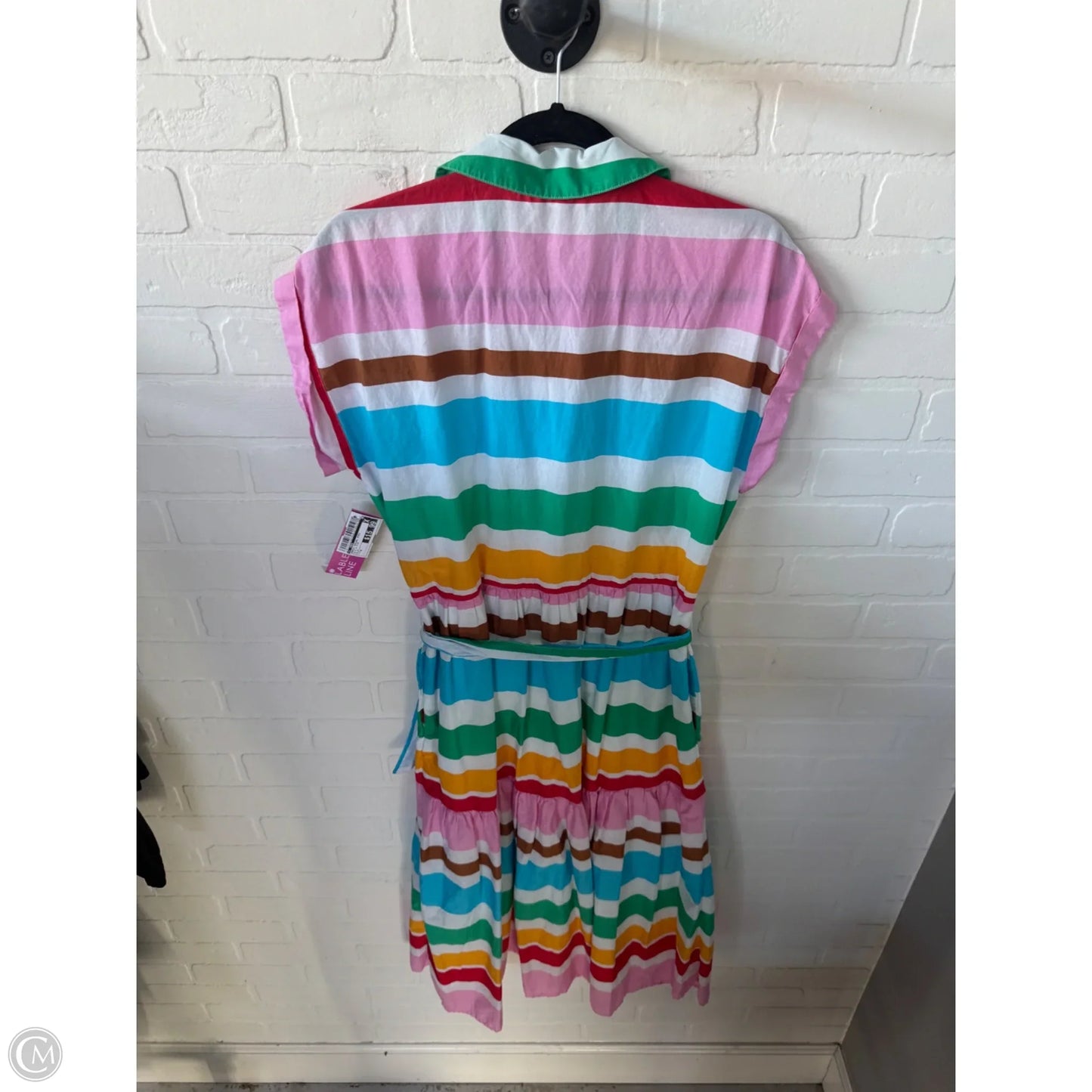 Dress Casual Midi By J. Crew In Blue & Pink, Size: M