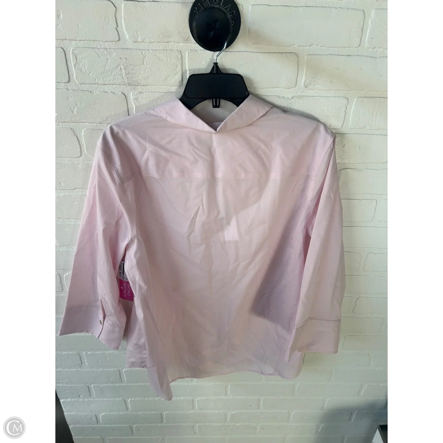 Top Long Sleeve By Foxcroft In Pink, Size: Xl