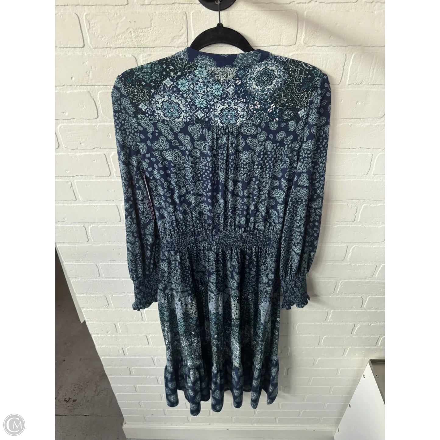 Dress Casual Midi By Michael By Michael Kors In Blue & Green, Size: S