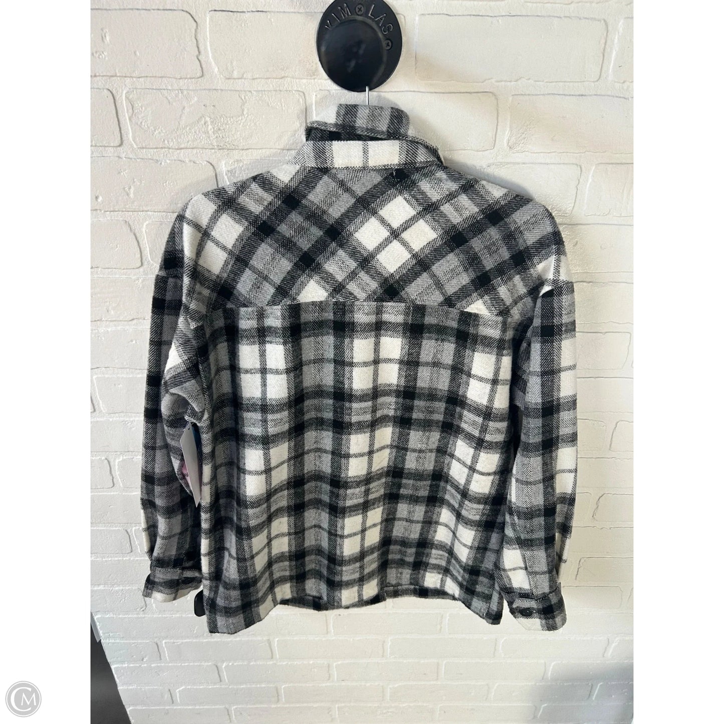 Jacket Shirt By Black Tape In Black & White, Size: Xs