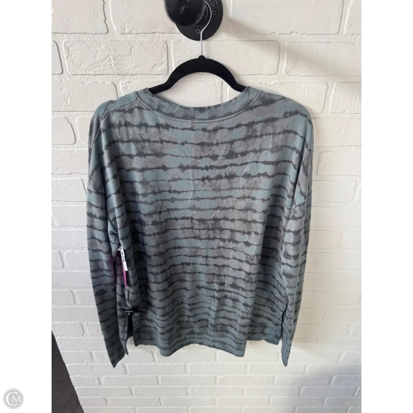 Athletic Sweatshirt Crewneck By Athleta In Blue & Grey, Size: L